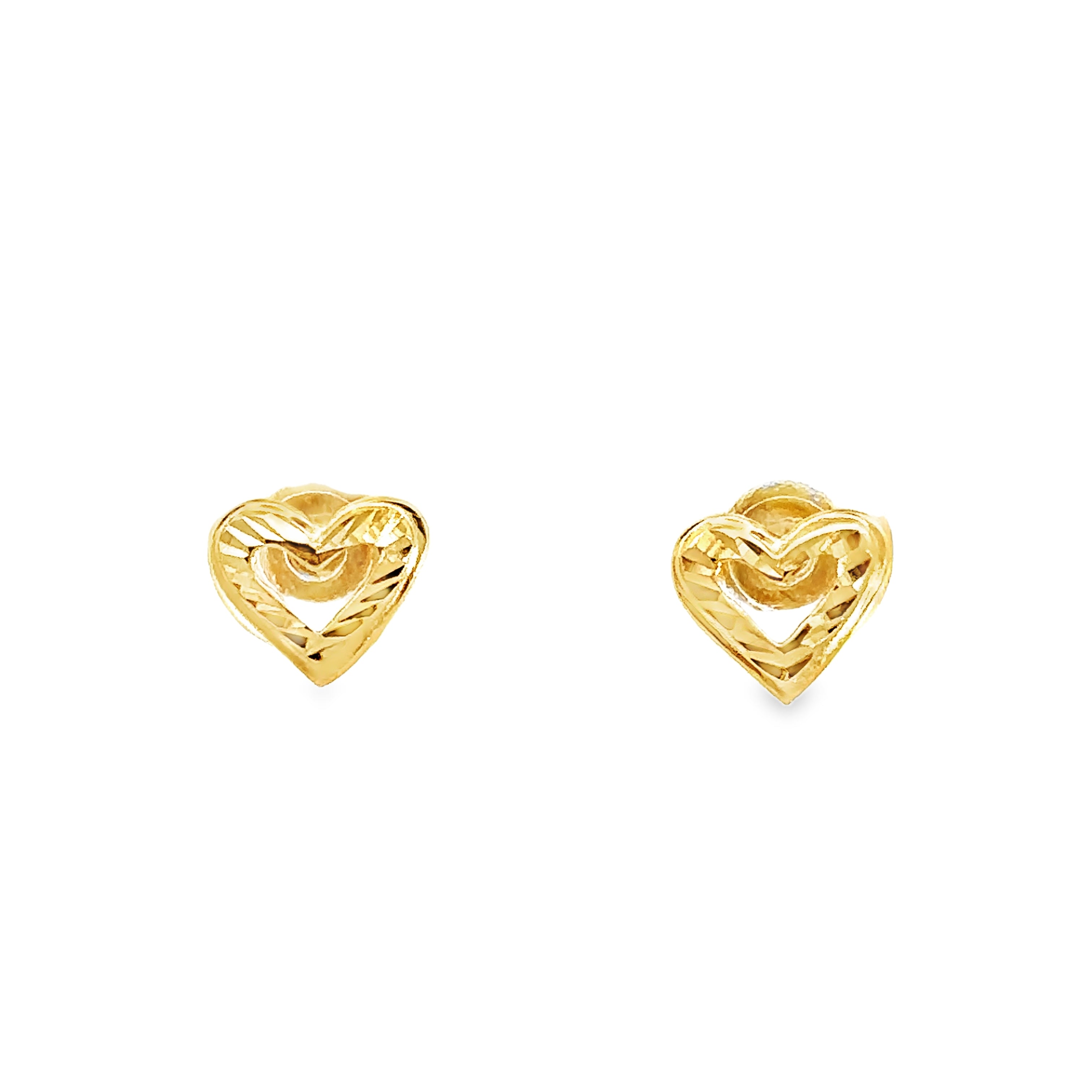 Laervyn Yellow Gold Earring Open Heart