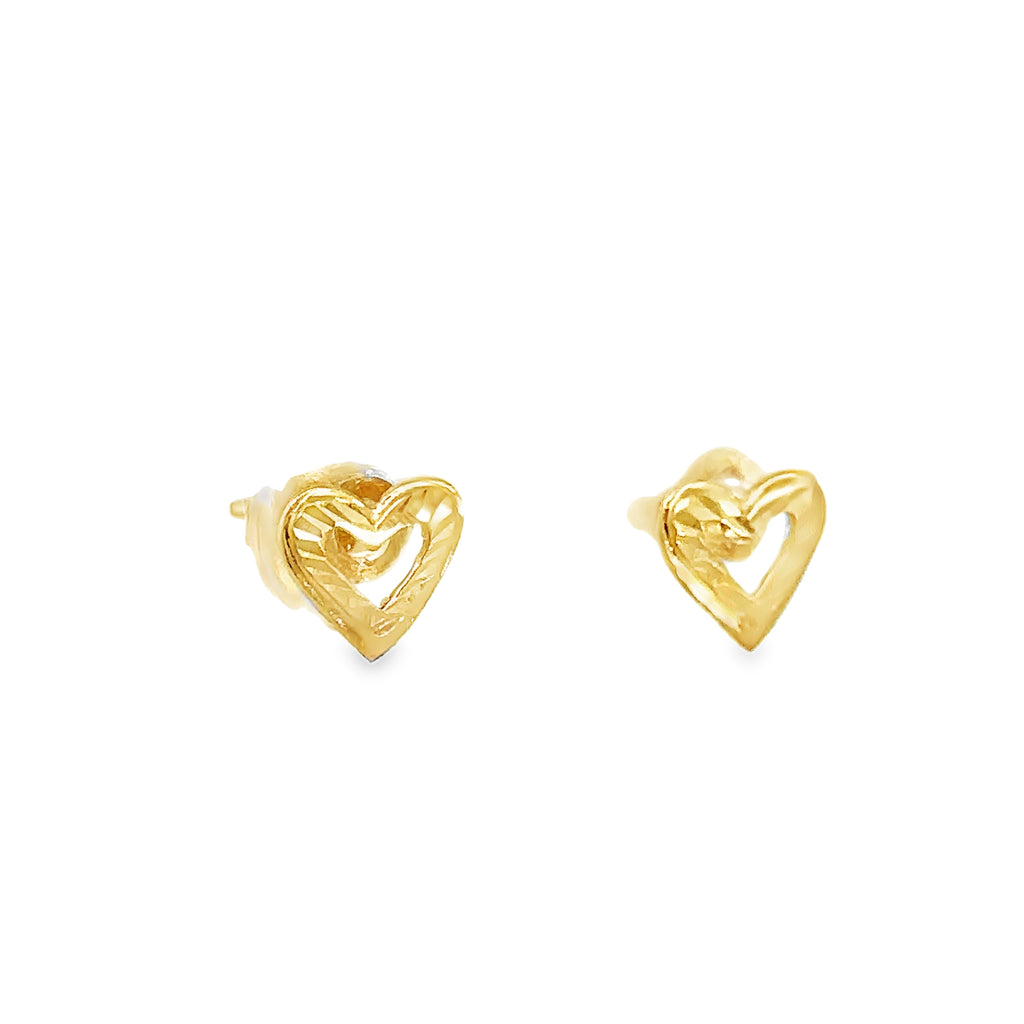 Laervyn Yellow Gold Earring Open Heart
