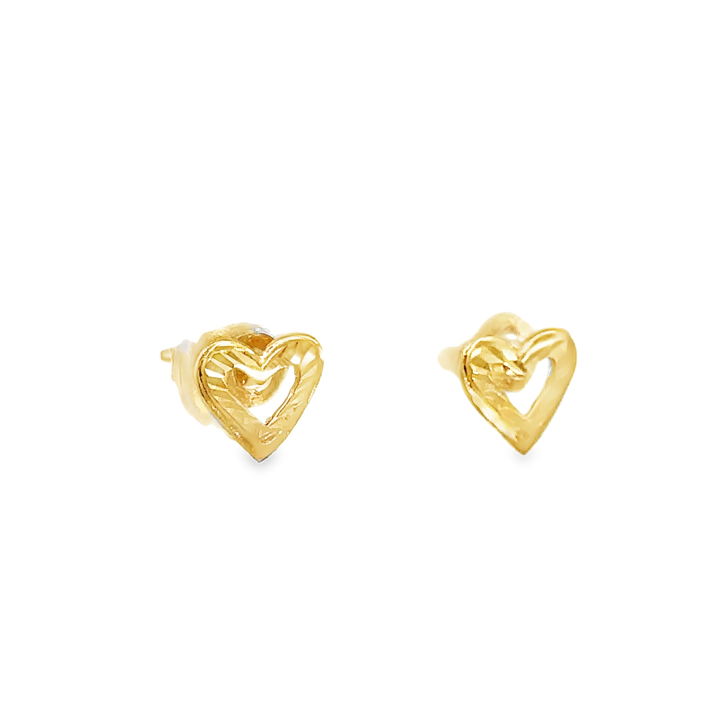 Laervyn Yellow Gold Earring Open Heart