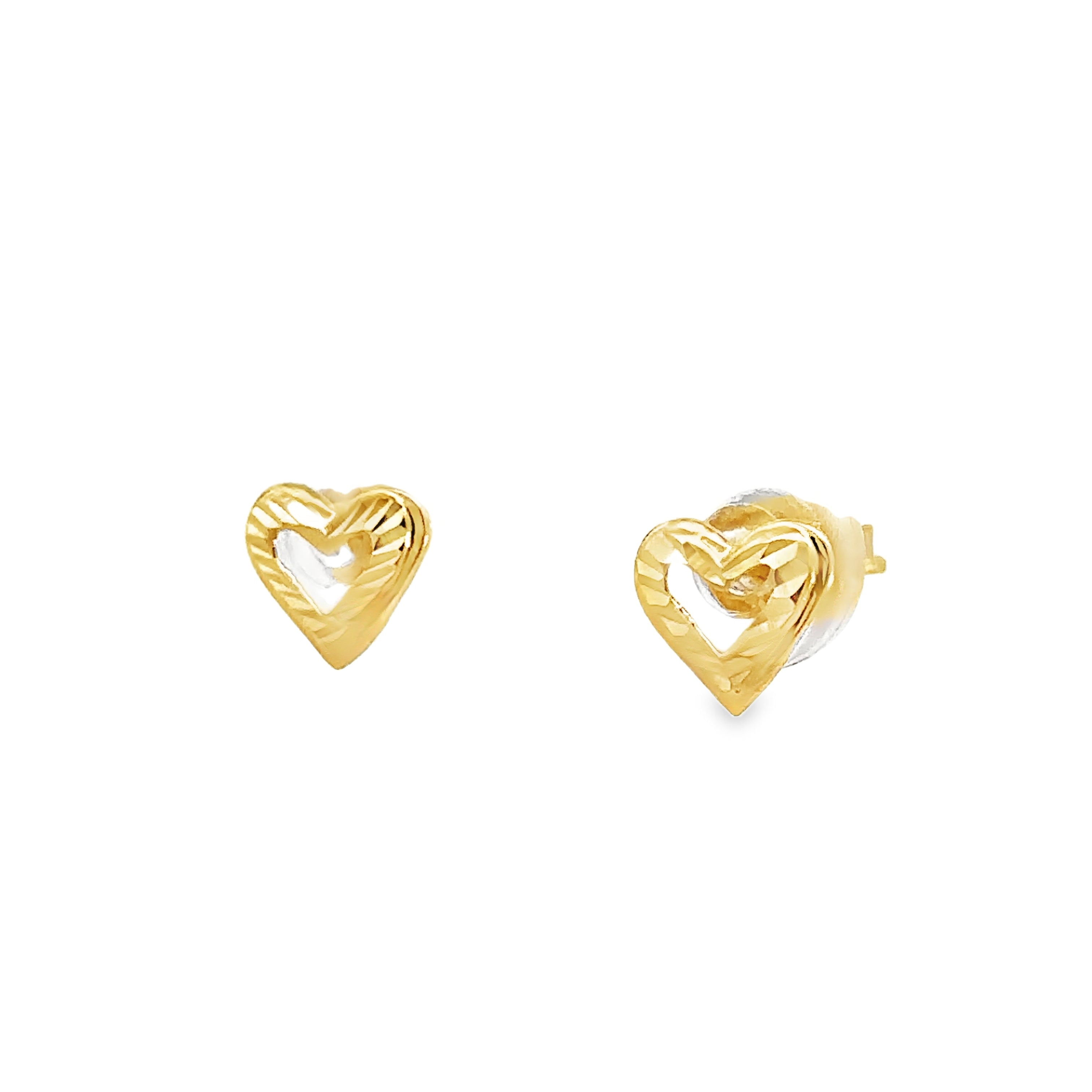 Laervyn Yellow Gold Earring Open Heart