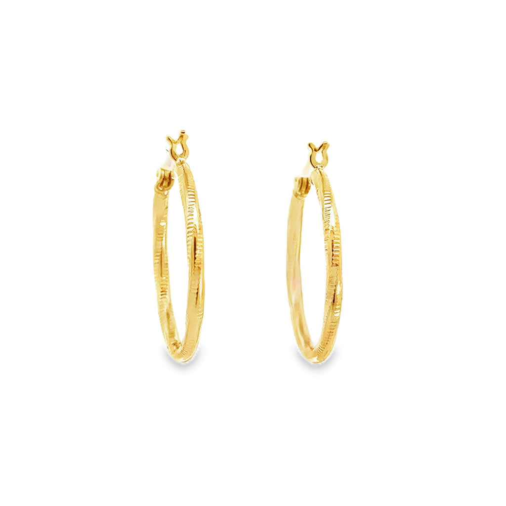 Drelysse Yellow Gold Loop Earring Twisted