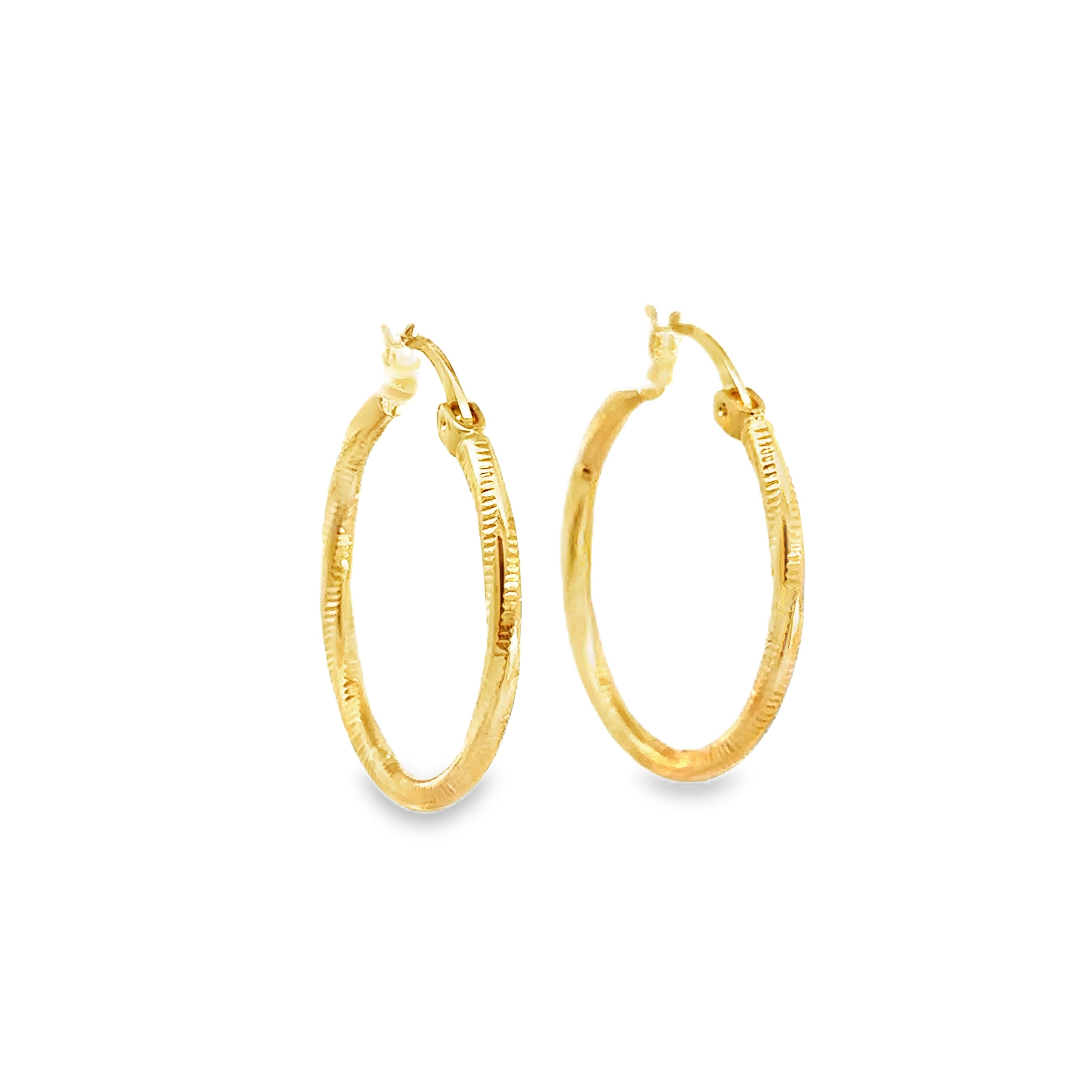 Drelysse Yellow Gold Loop Earring Twisted