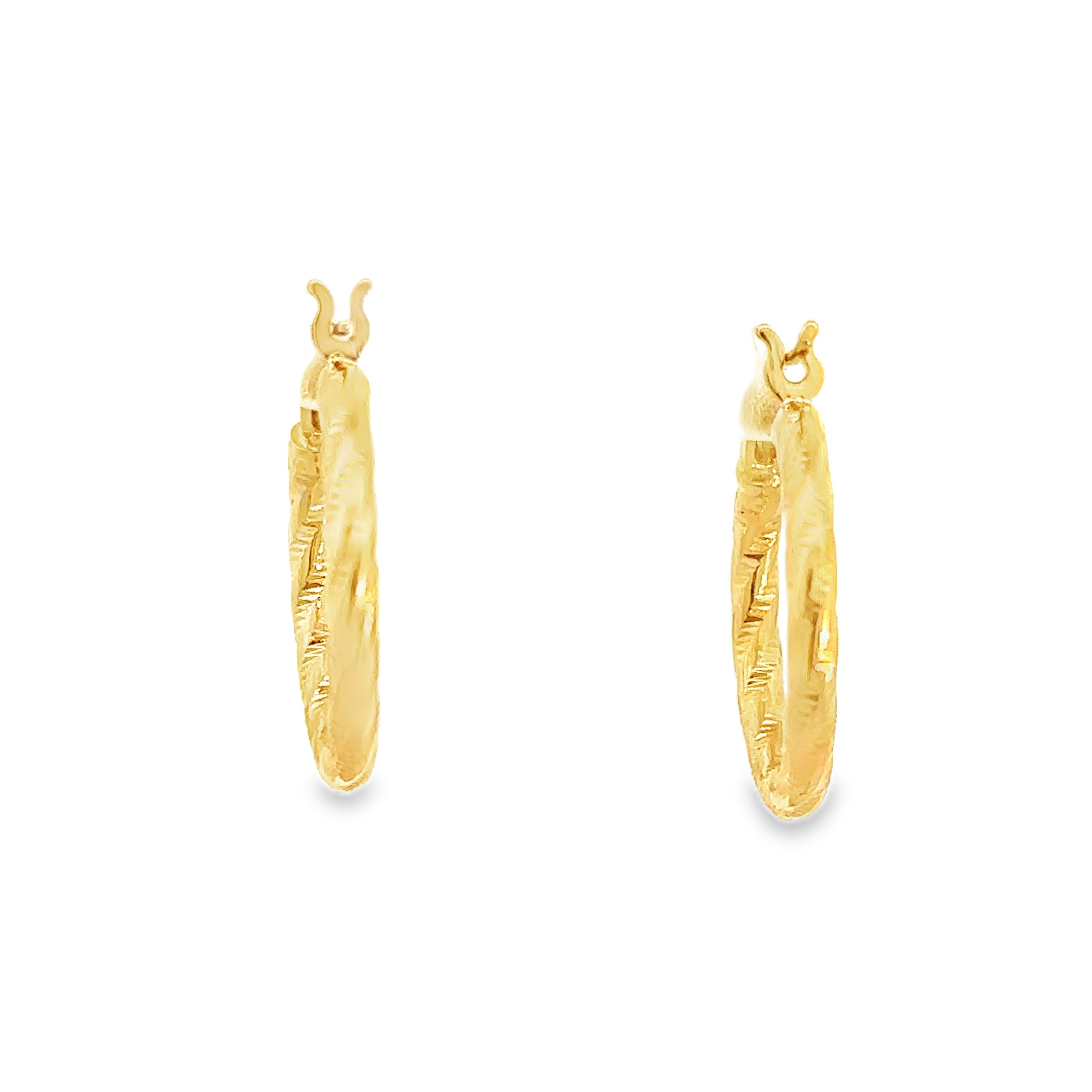 Corvessa Yellow Gold Loops Earrings Twisted