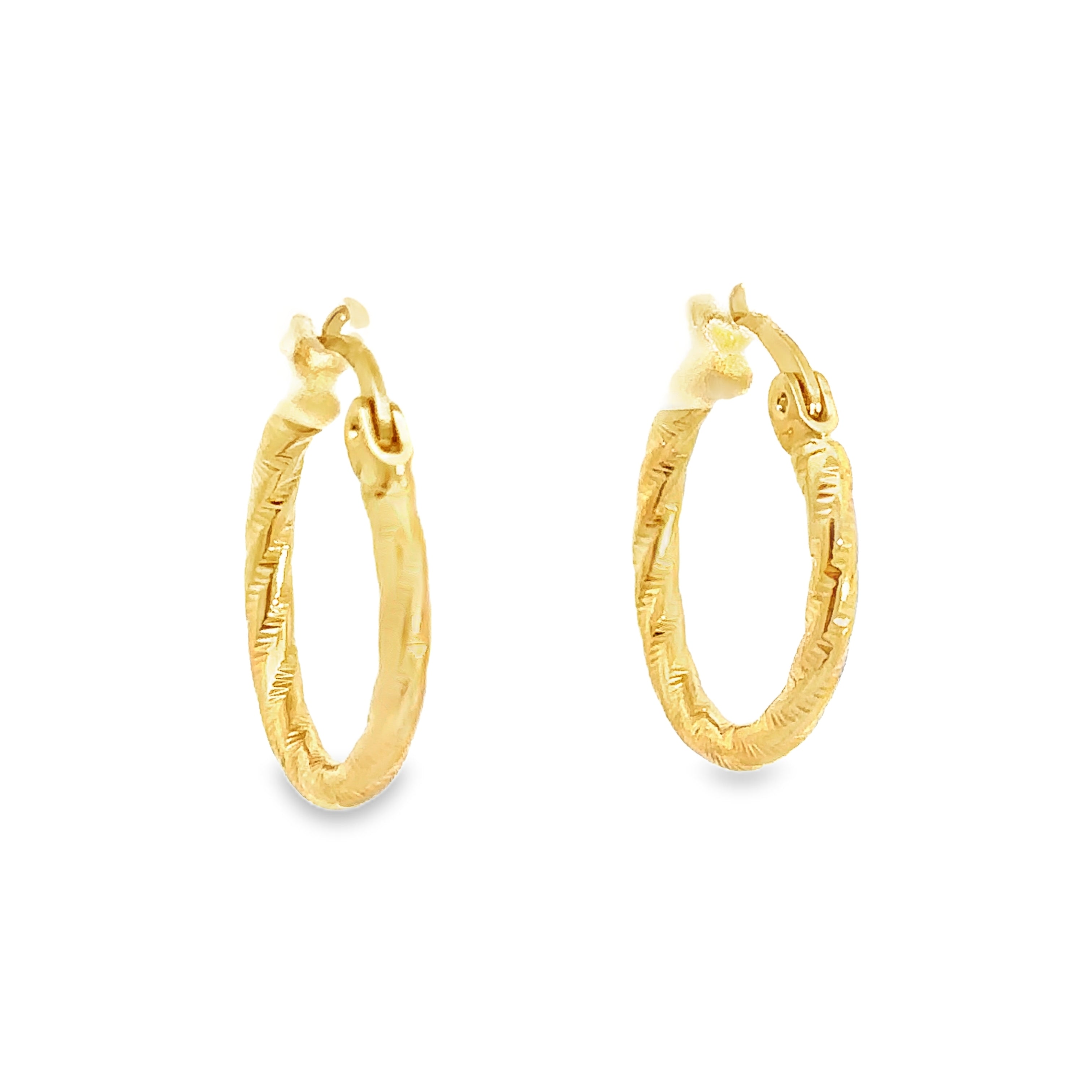 Corvessa Yellow Gold Loops Earrings Twisted