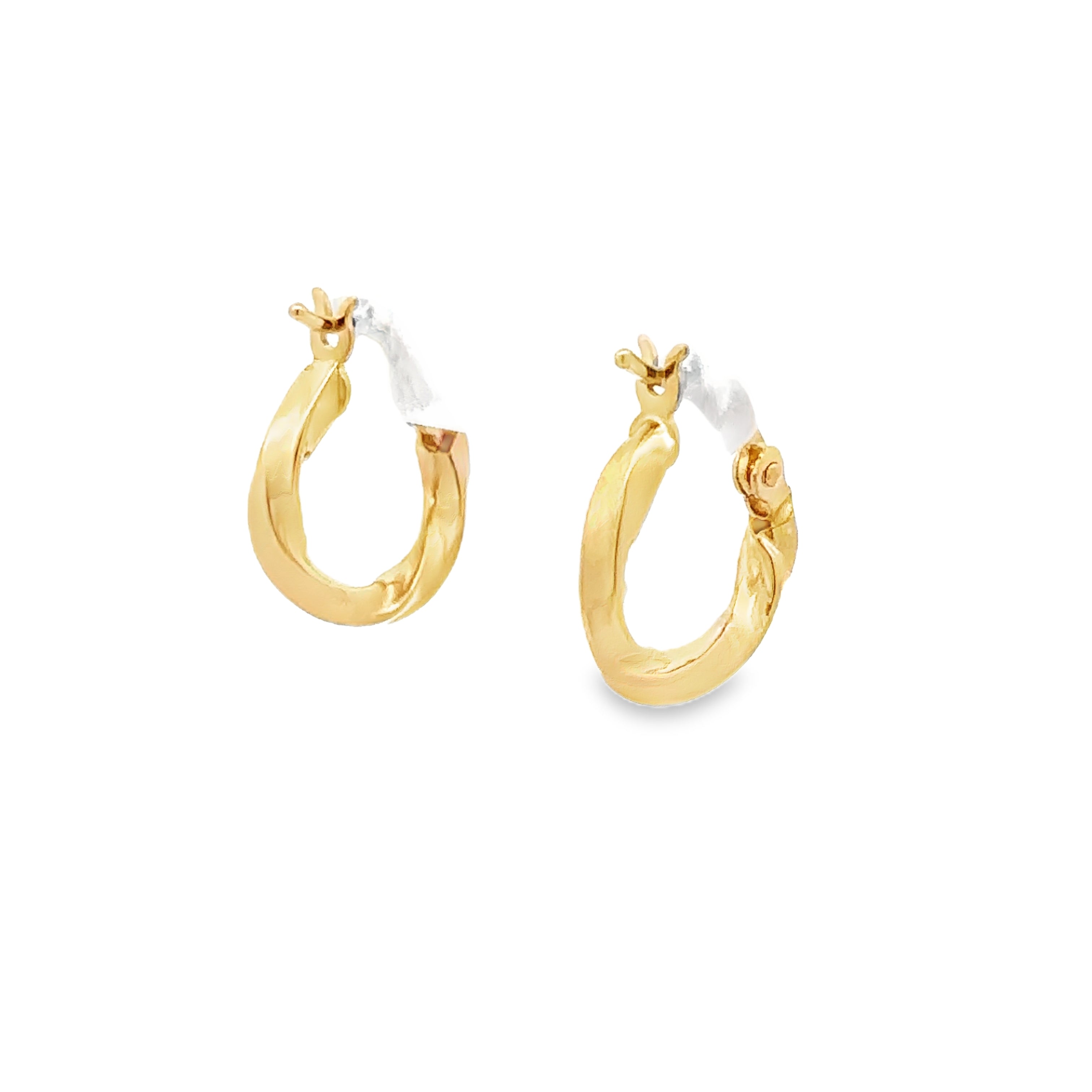 Taurenni Yellow Gold Loops Earring Twisted