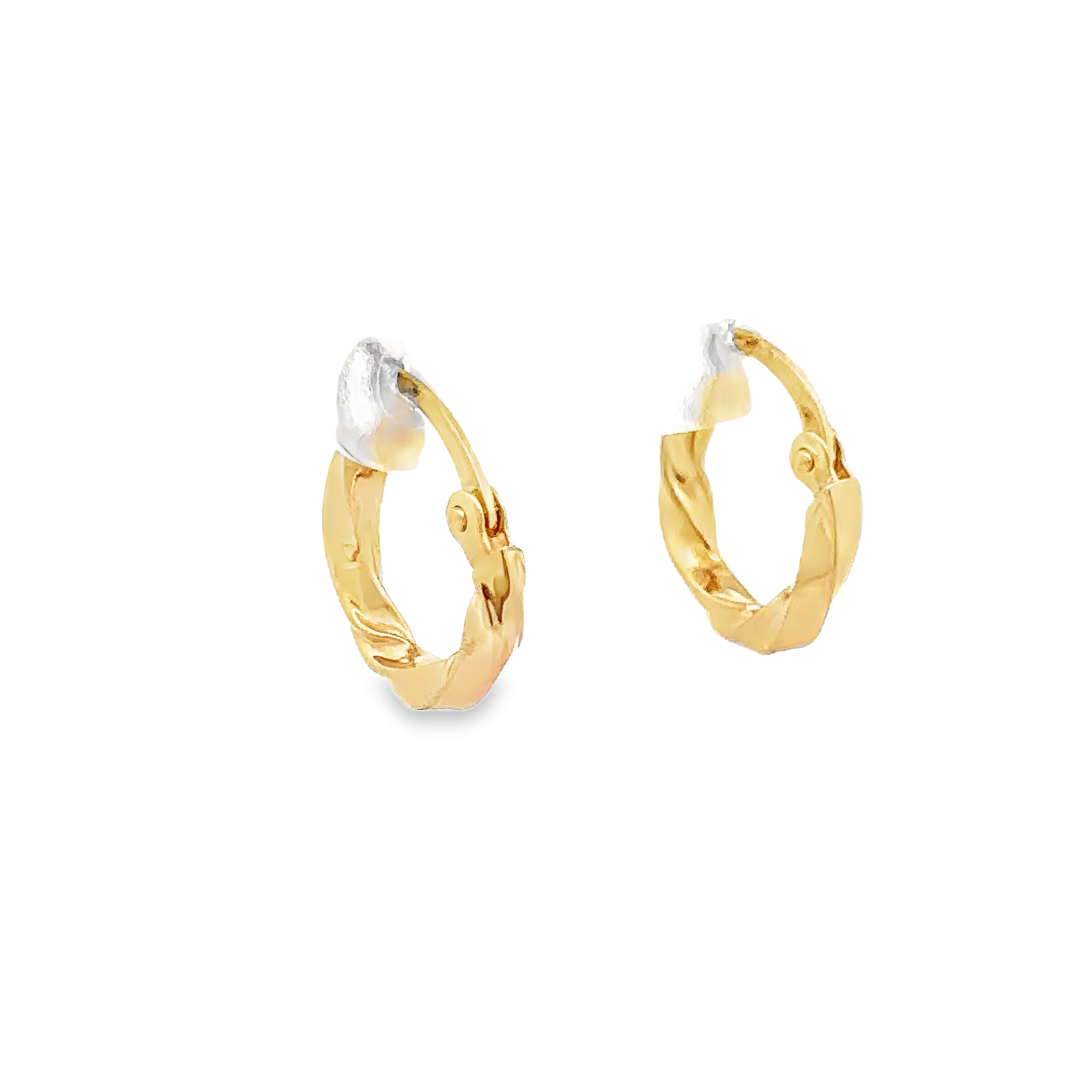 Taurenni Yellow Gold Loops Earring Twisted
