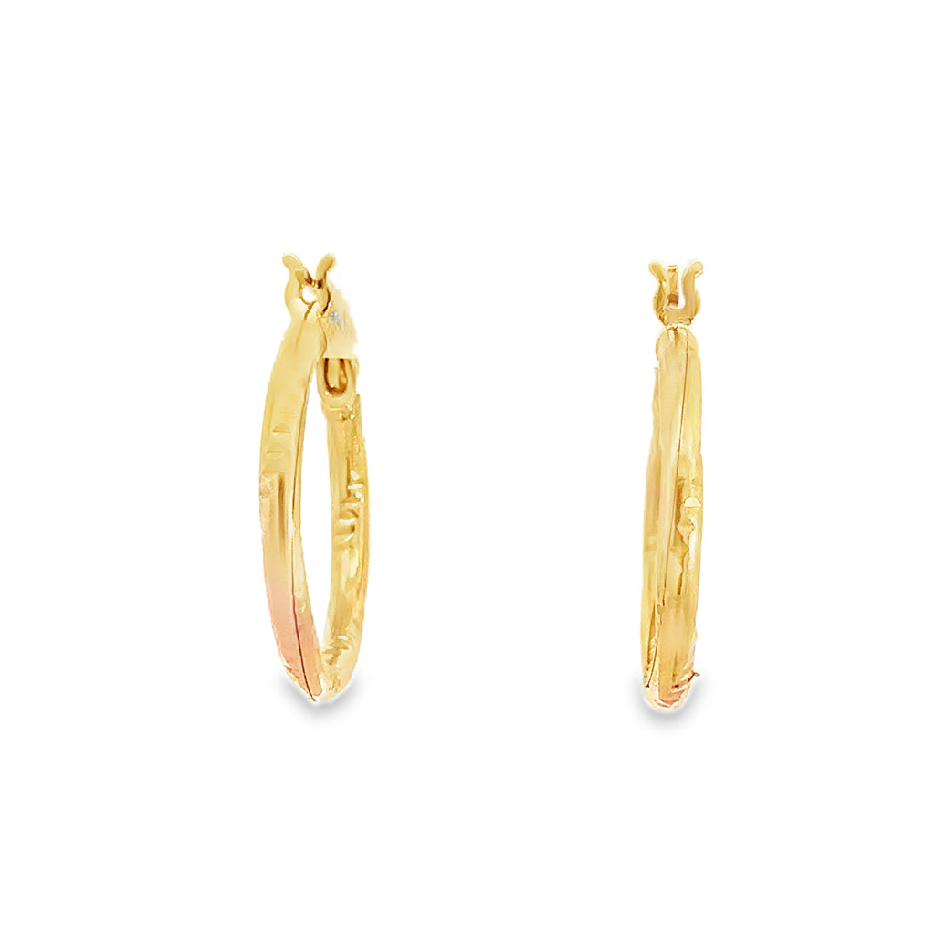 Syrenza Yellow Gold Loop Earrings