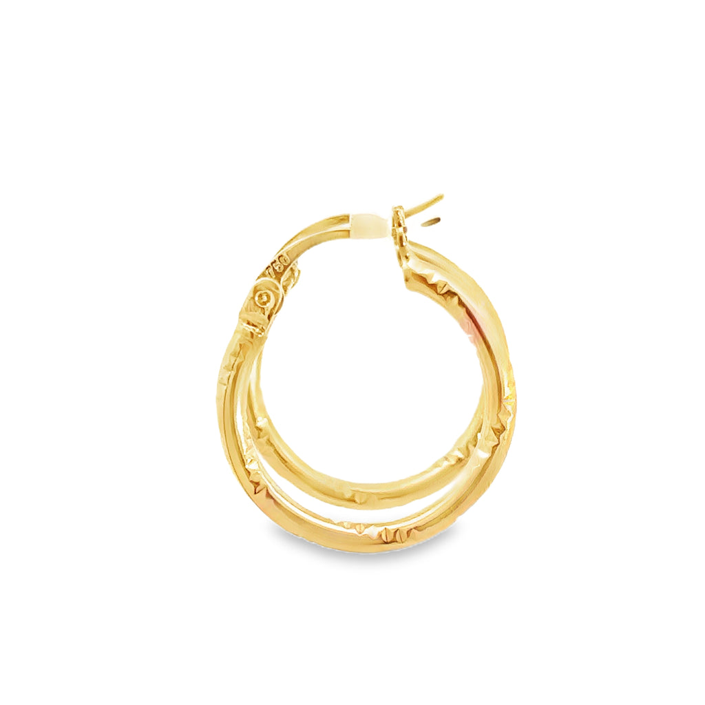 Syrenza Yellow Gold Loop Earrings