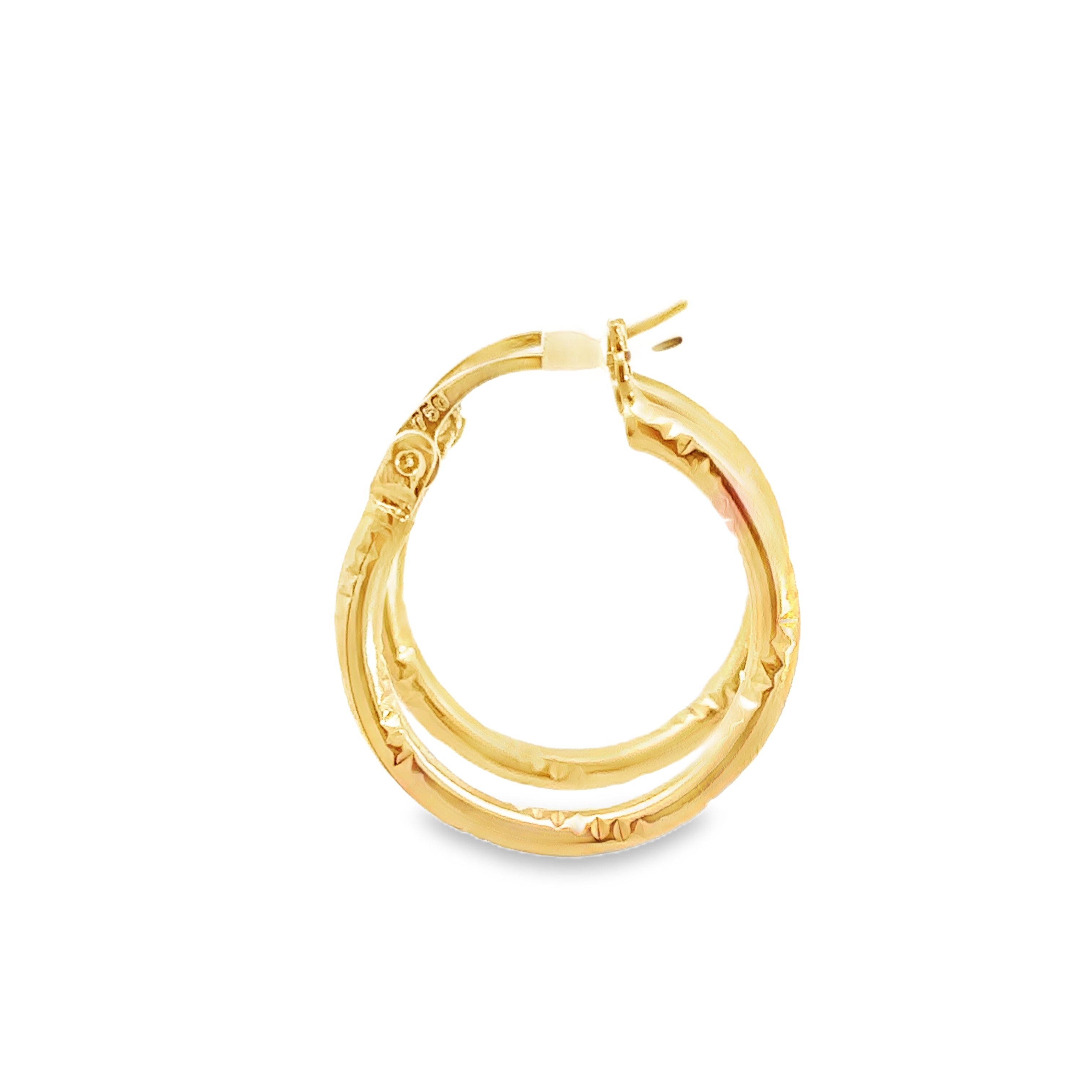 Syrenza Yellow Gold Loop Earrings