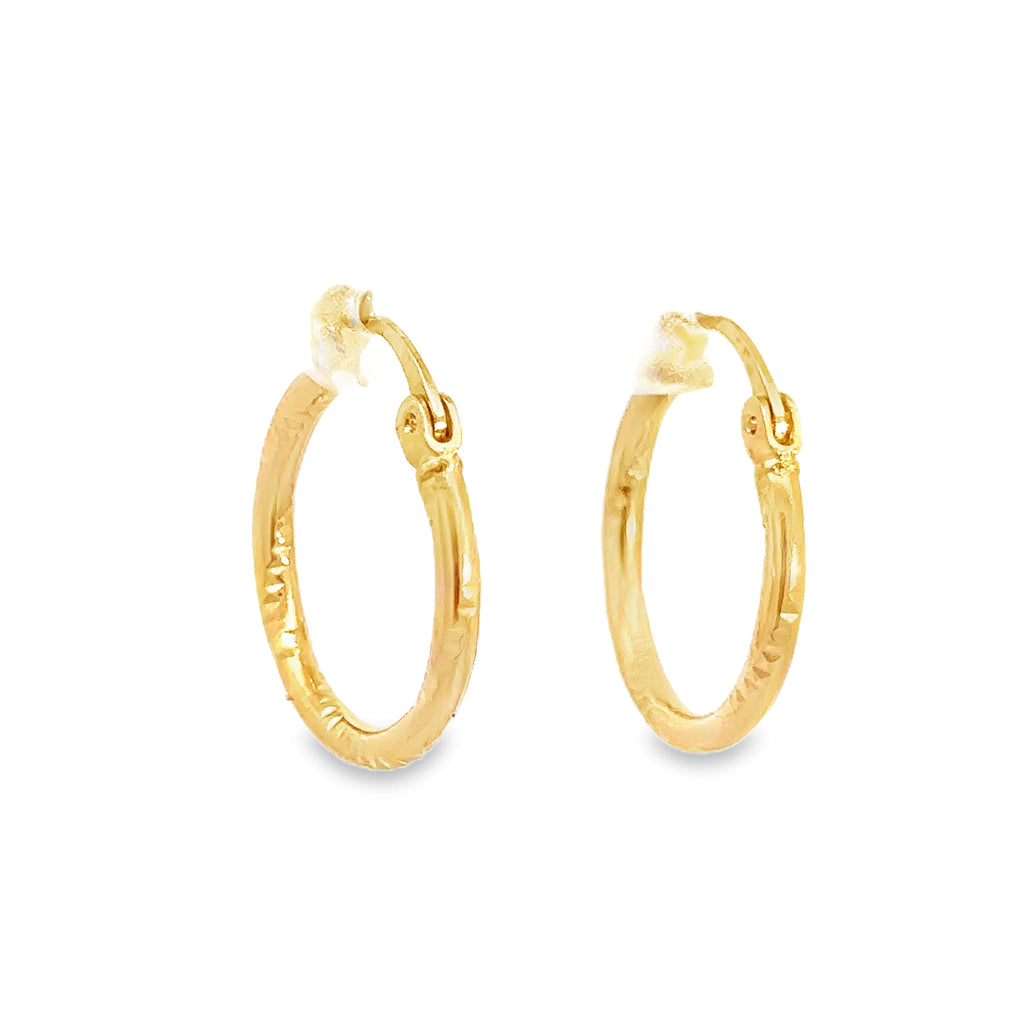 Syrenza Yellow Gold Loop Earrings