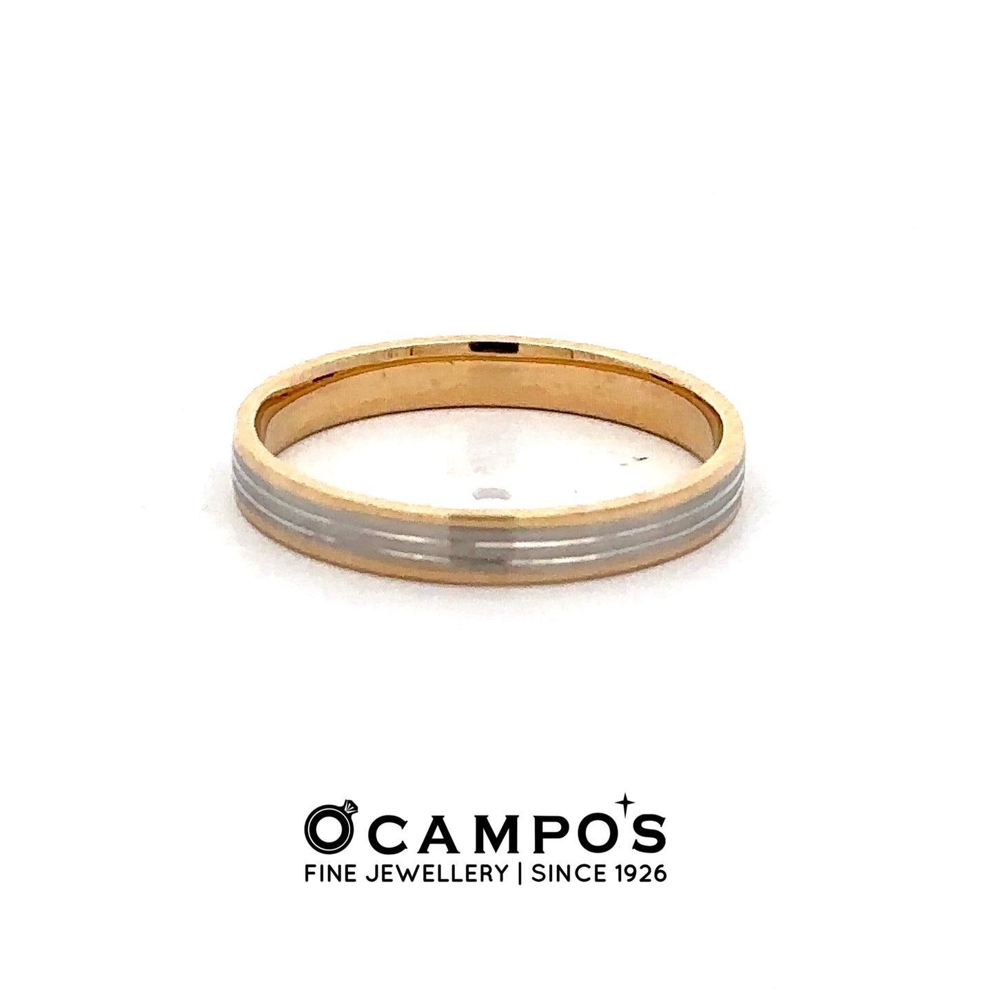 Irida 18 Karat Yellow Gold Platinum With Plain Matt S-7.5