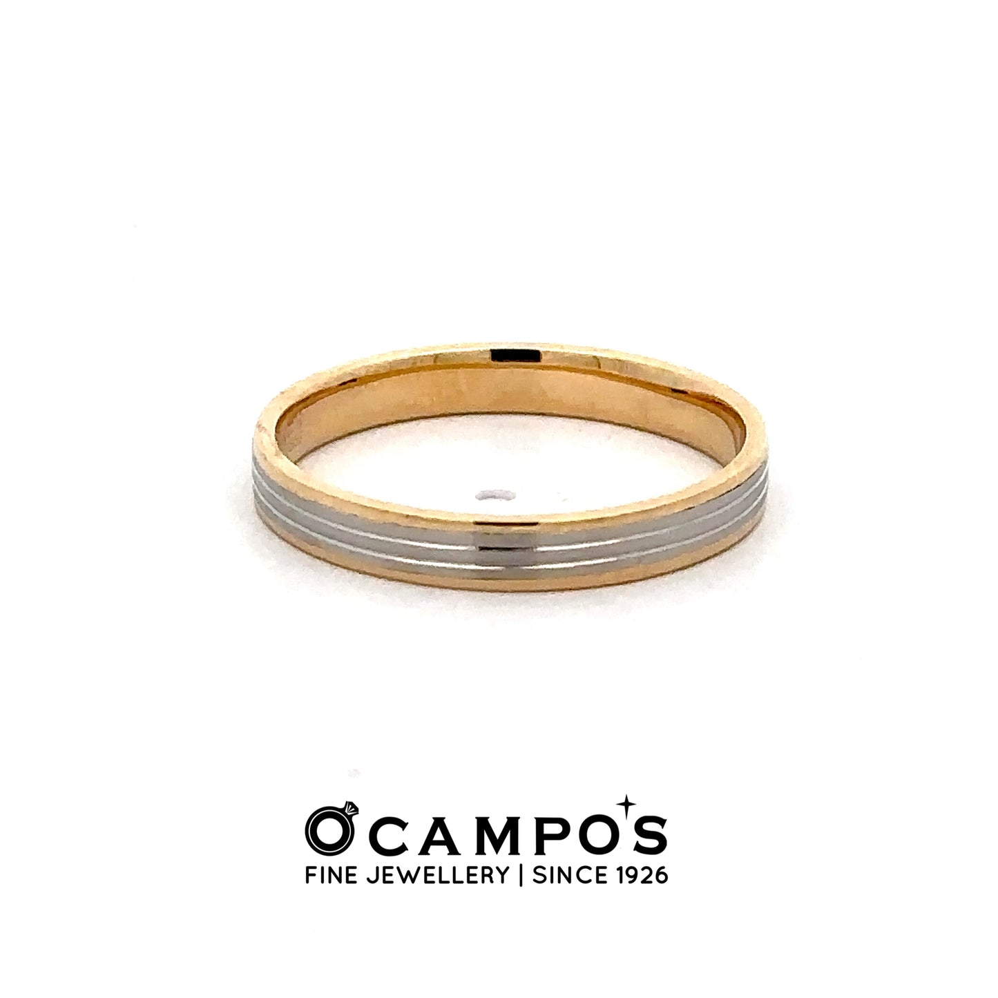 Irida 18 Karat Yellow Gold Platinum With Plain Matt S-7.5