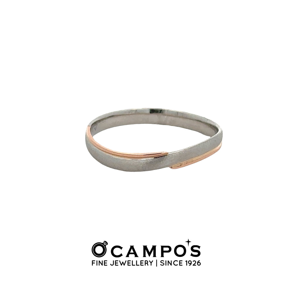 Amaretta 18 Karat 2 Tone With Platinum Wedding Ring Size 8