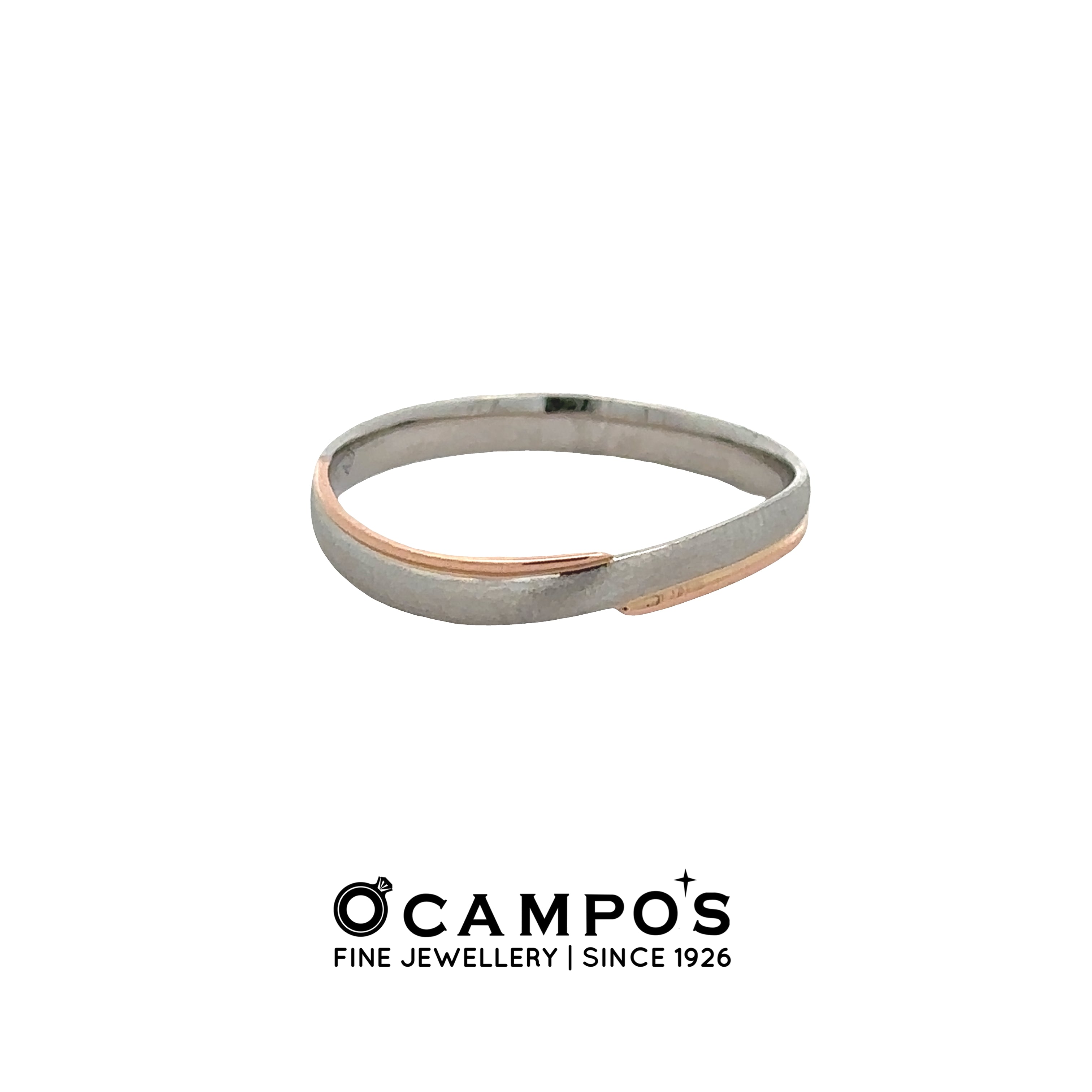 Amaretta 18 Karat 2 Tone With Platinum Wedding Ring Size 8