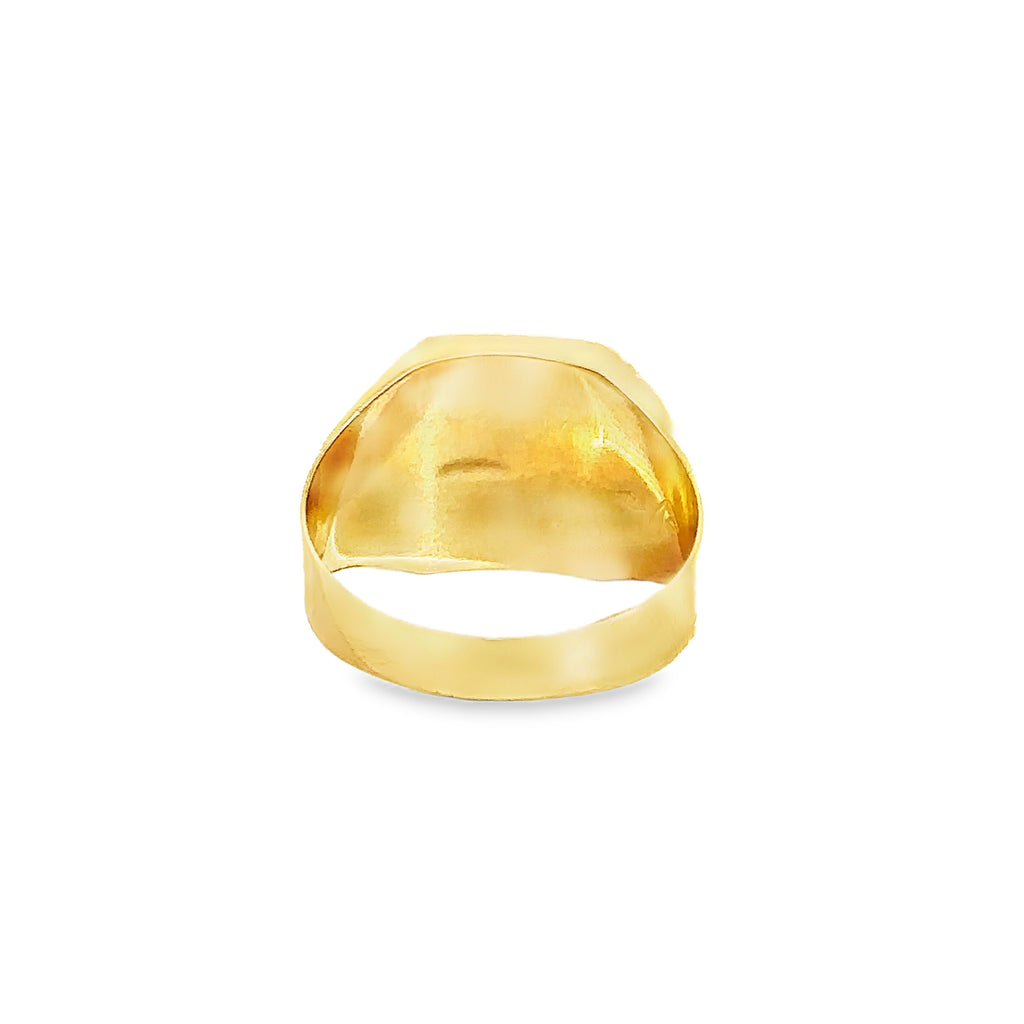 Meriselle Yellow Gold Mens Ring X Lines