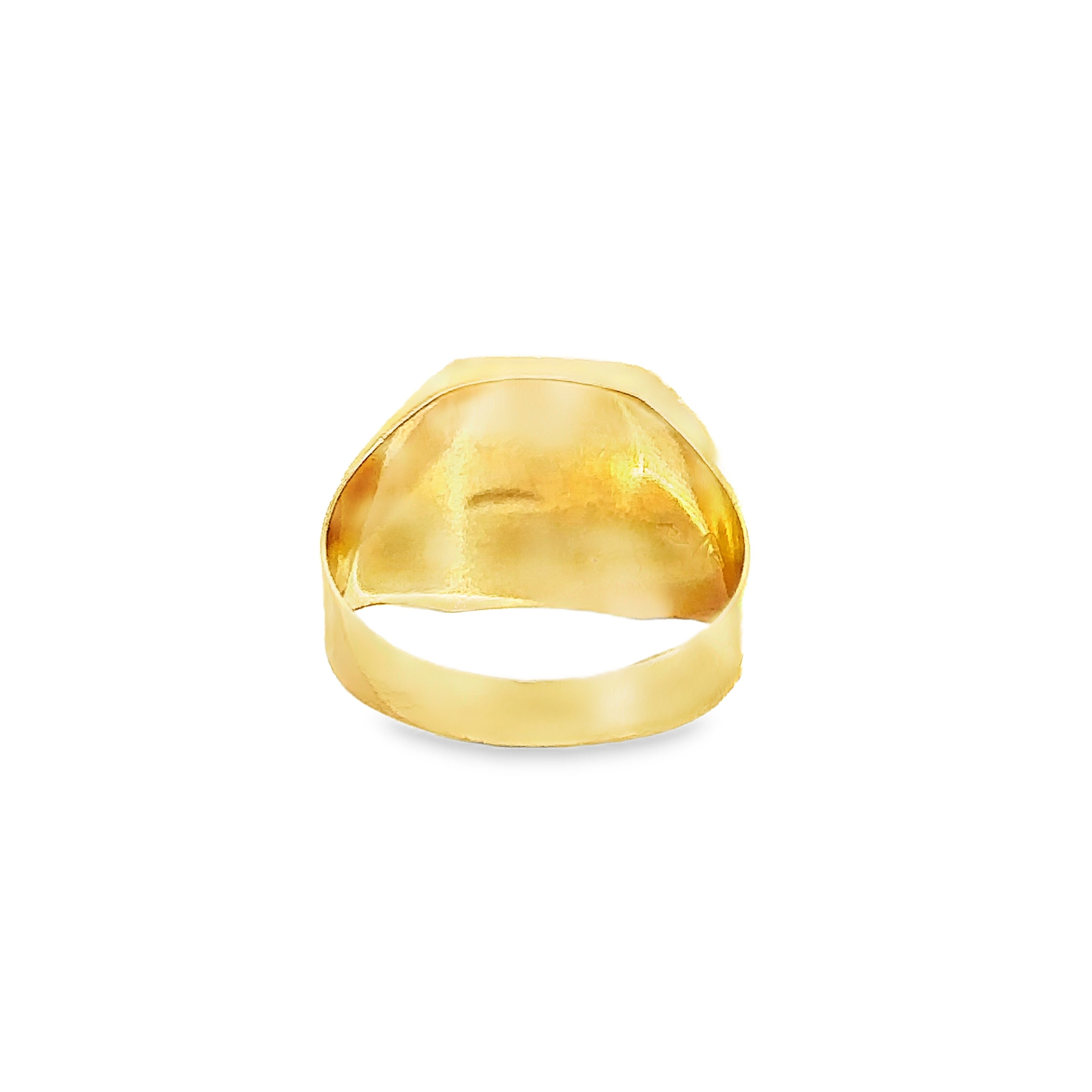 Meriselle Yellow Gold Mens Ring X Lines