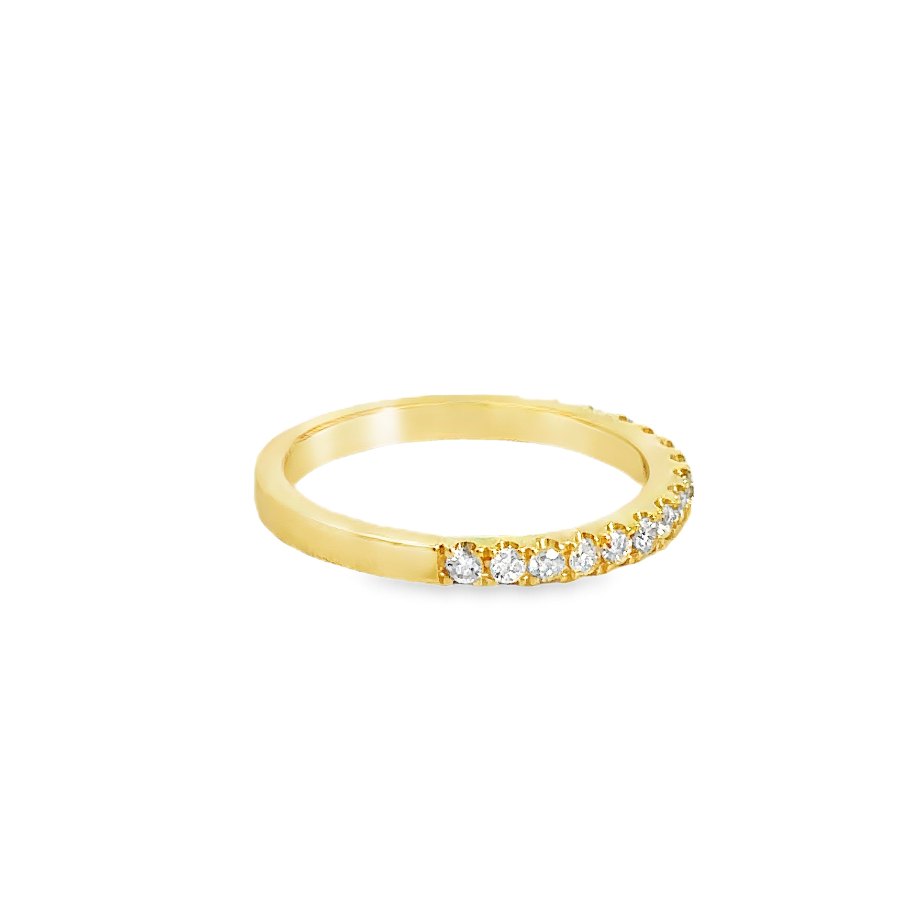 Avyora Yellow Gold Half Eternity Ring
