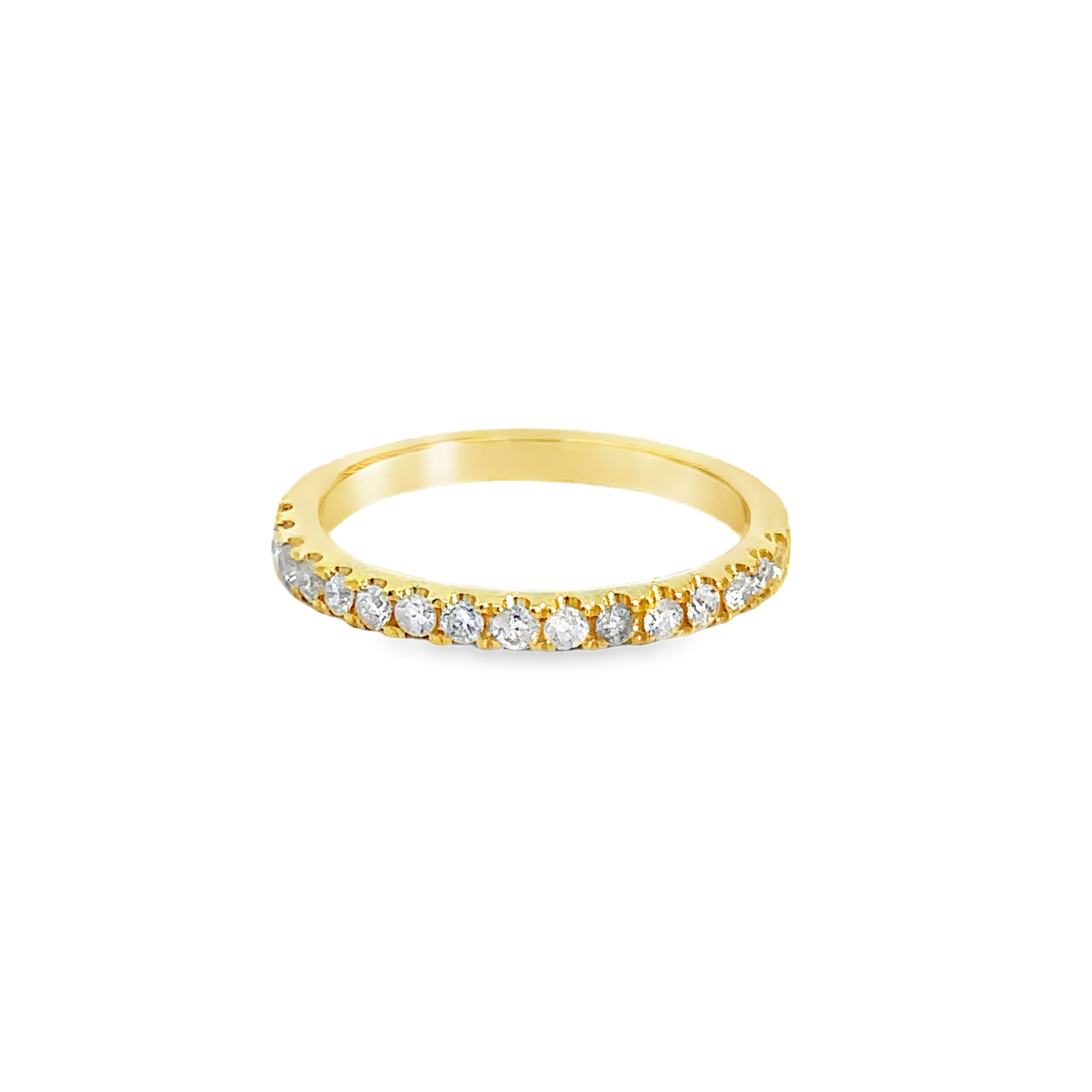 Avyora Yellow Gold Half Eternity Ring