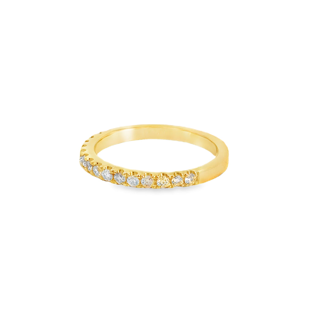Avyora Yellow Gold Half Eternity Ring
