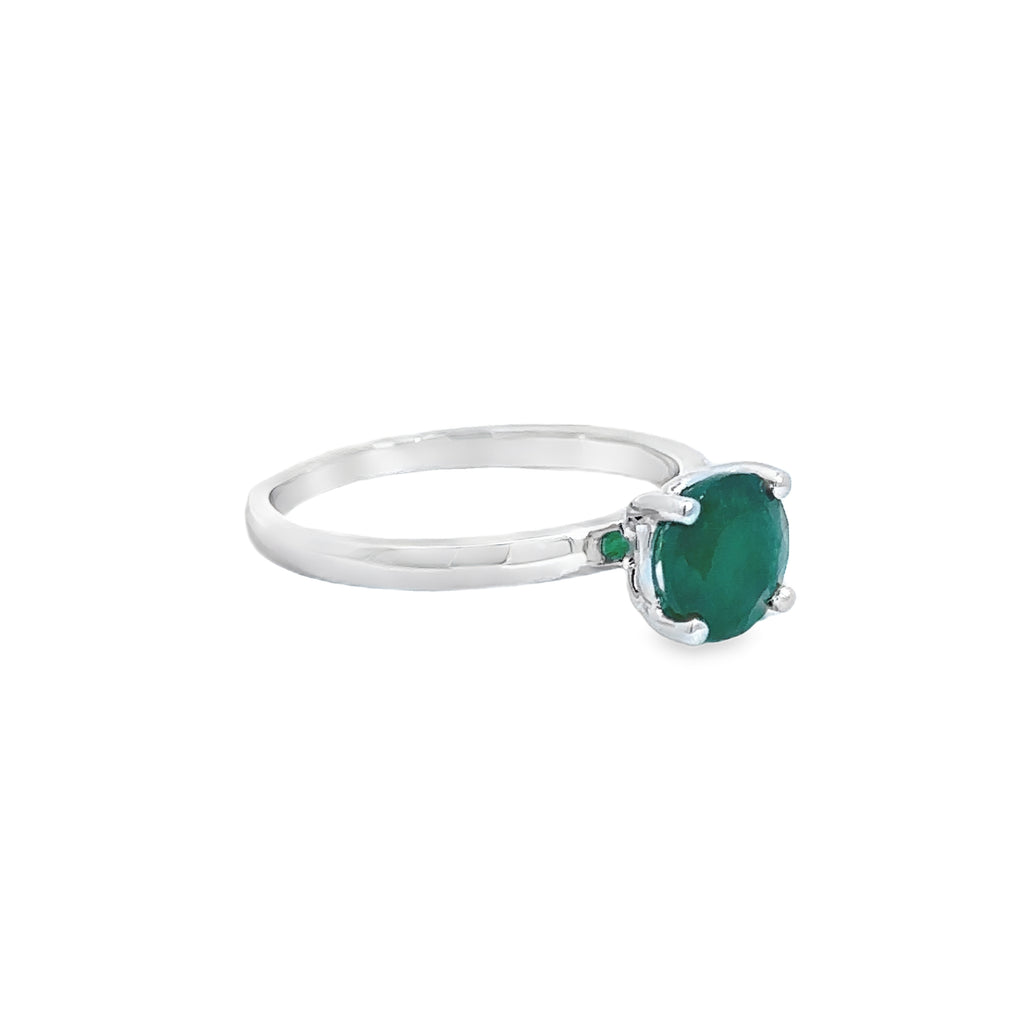 Ceravion White Gold Emerald Ring