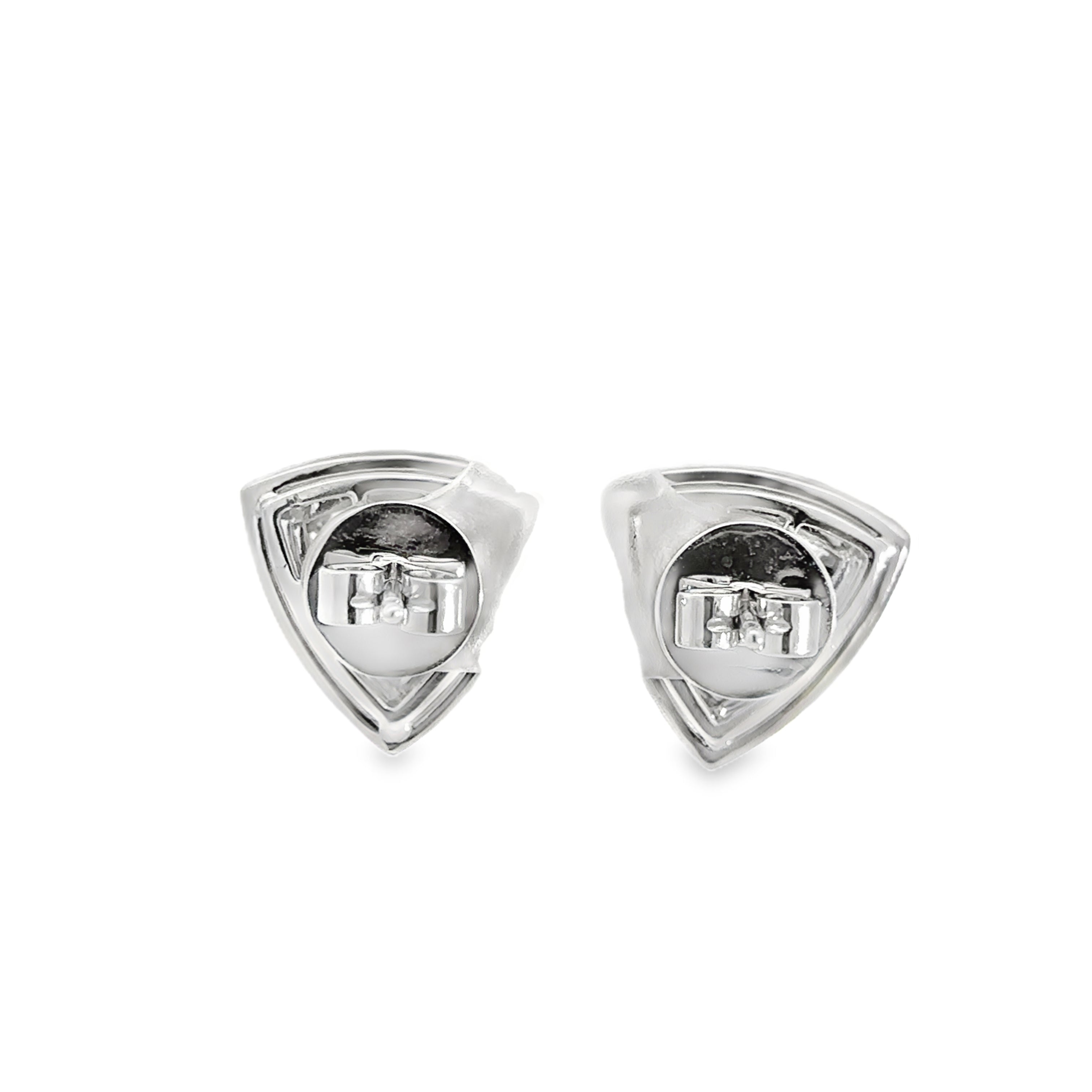 Zarevia White Gold 2 Citrine Stones Earrings