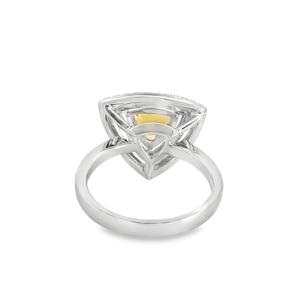 Rivonelle White Gold Citrine Heart-shaped Ring