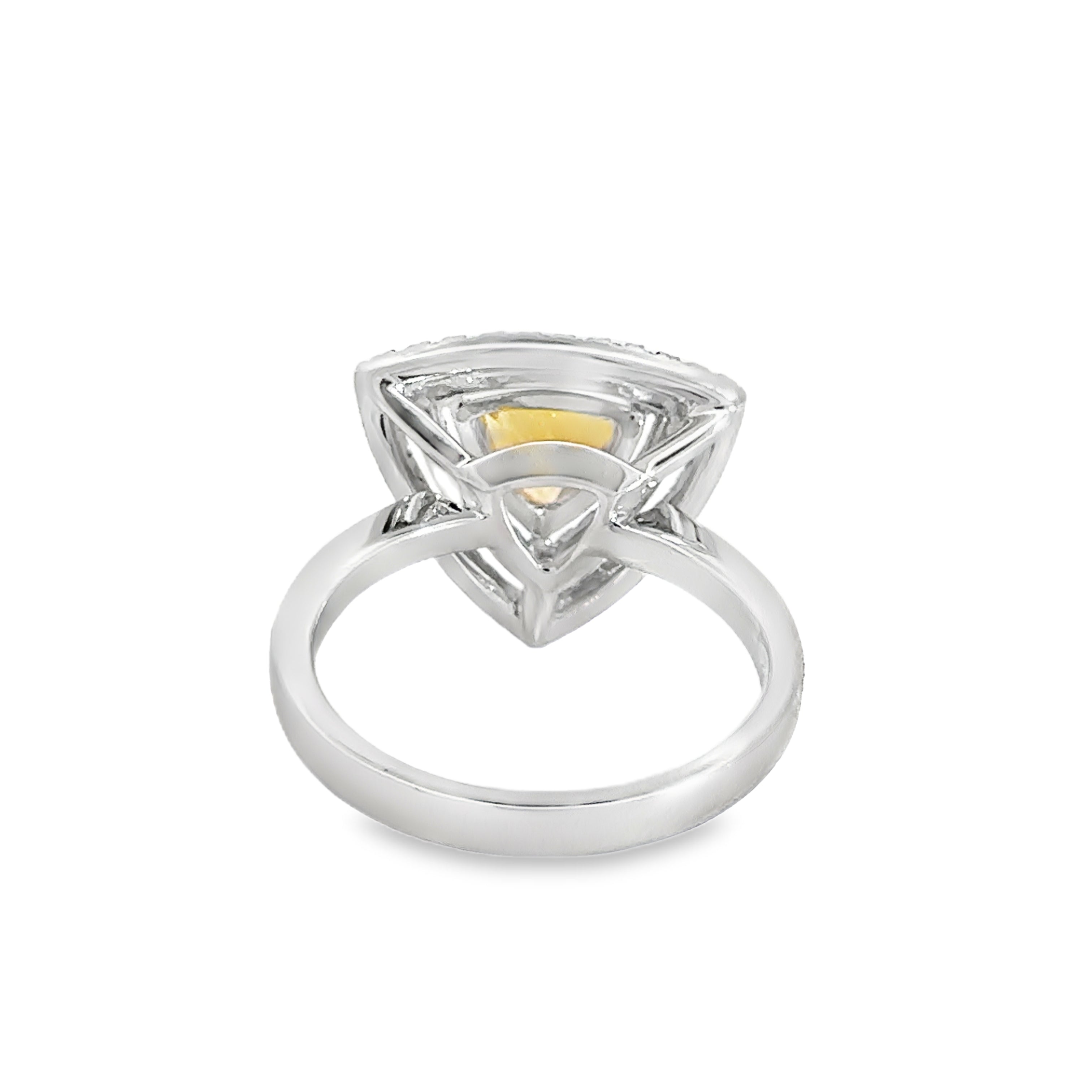 Rivonelle White Gold Citrine Heart-shaped Ring