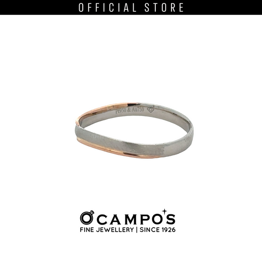 Amaretta 18 Karat 2 Tone With Platinum Wedding Ring Size 8