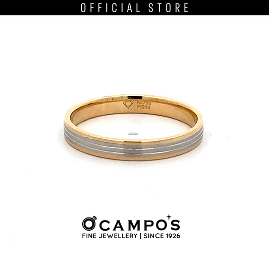 Irida 18 Karat Yellow Gold Platinum With Plain Matt S-7.5
