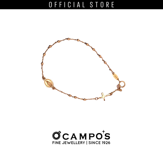 Orielle 14 Karat Yellow Gold Rosary Balls 7 Inch