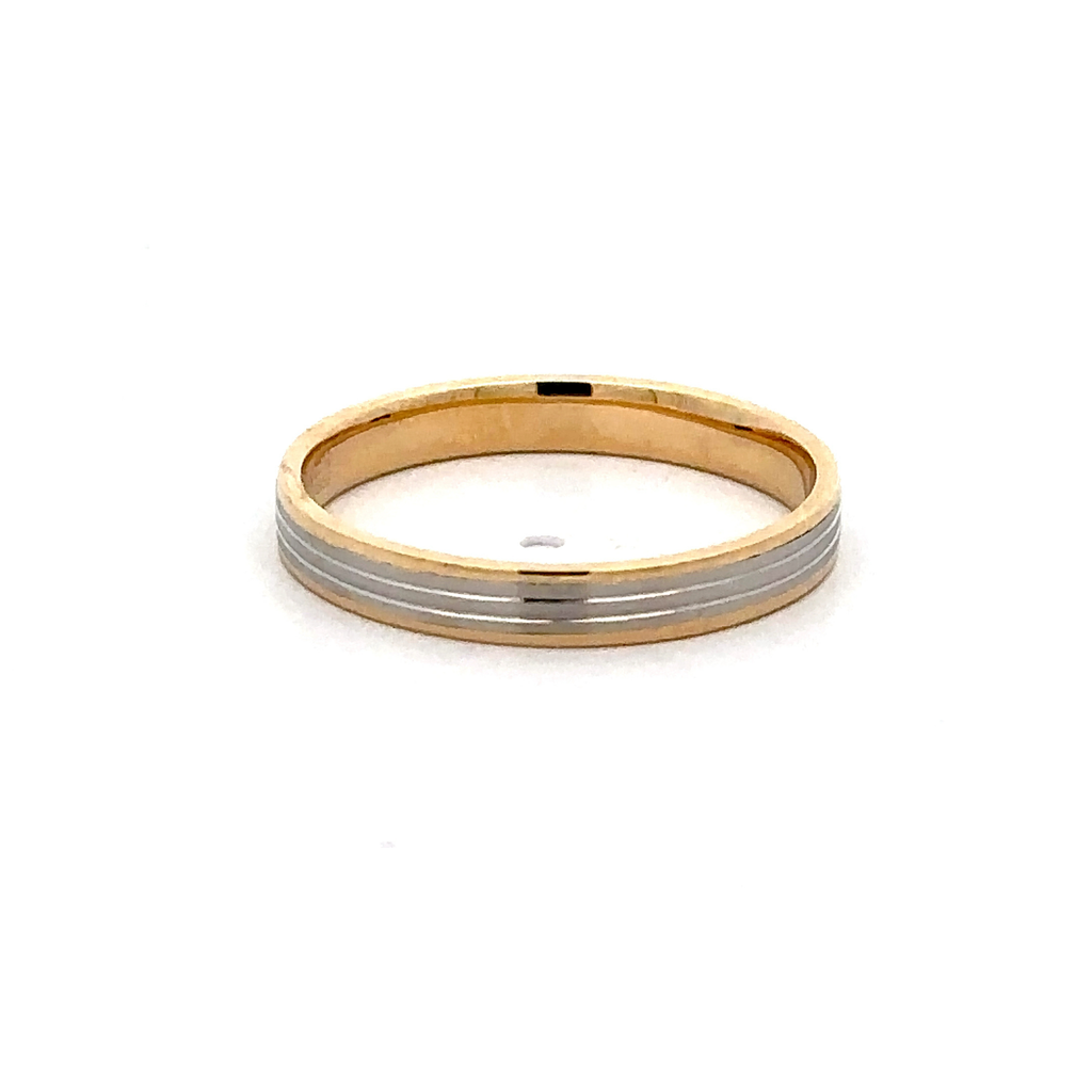 Irida 18 Karat Yellow Gold Platinum With Plain Matt S-7.5