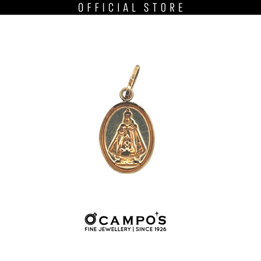 Santo Niño 18Karat Yellow Gold Oval Pendant
