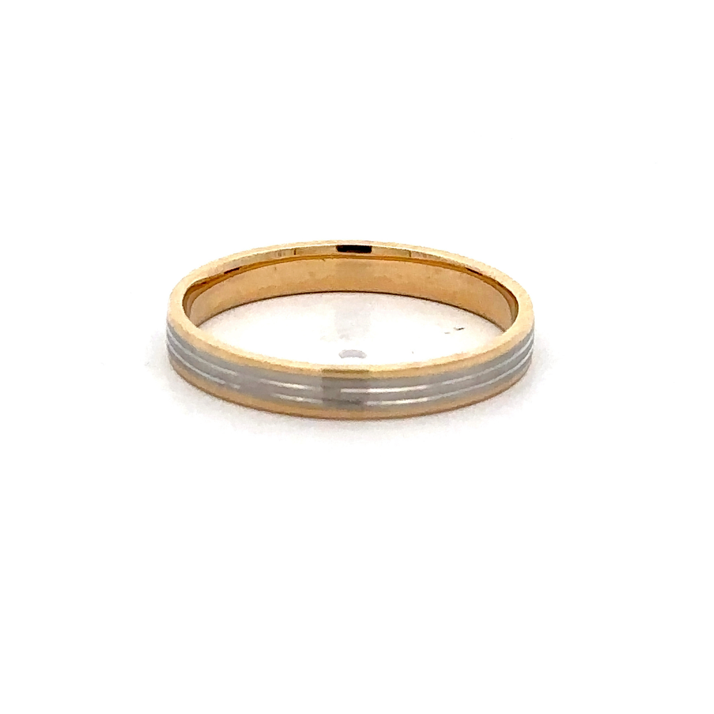 Irida 18 Karat Yellow Gold Platinum With Plain Matt S-7.5