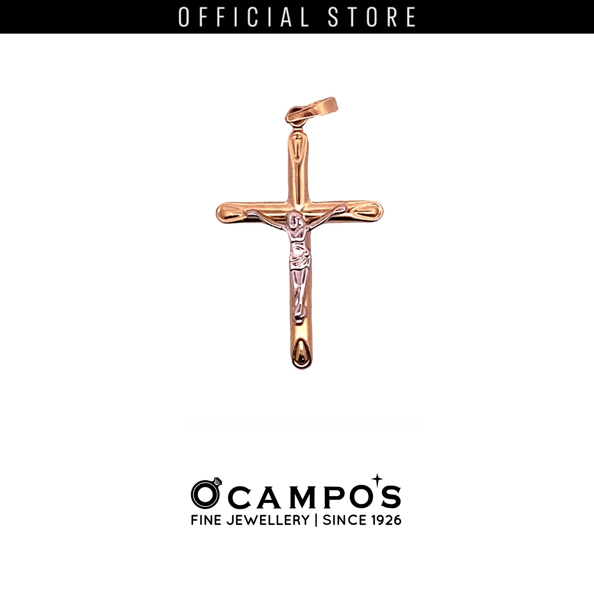 Cross 14 Karat Yellow Gold 2 Tone Cross Pendant With Image