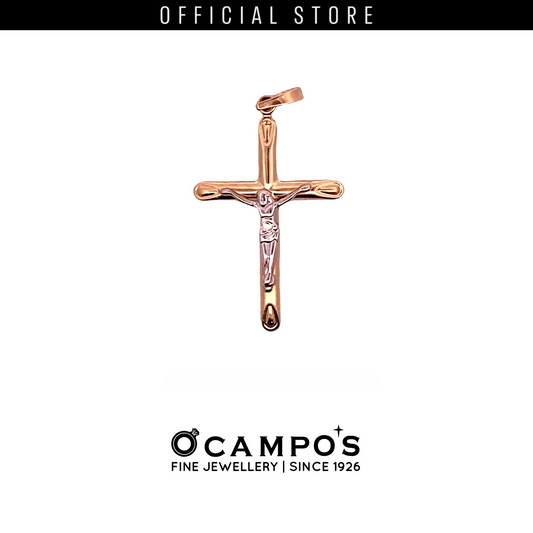 Cross 14 Karat Yellow Gold 2 Tone Cross Pendant With Image
