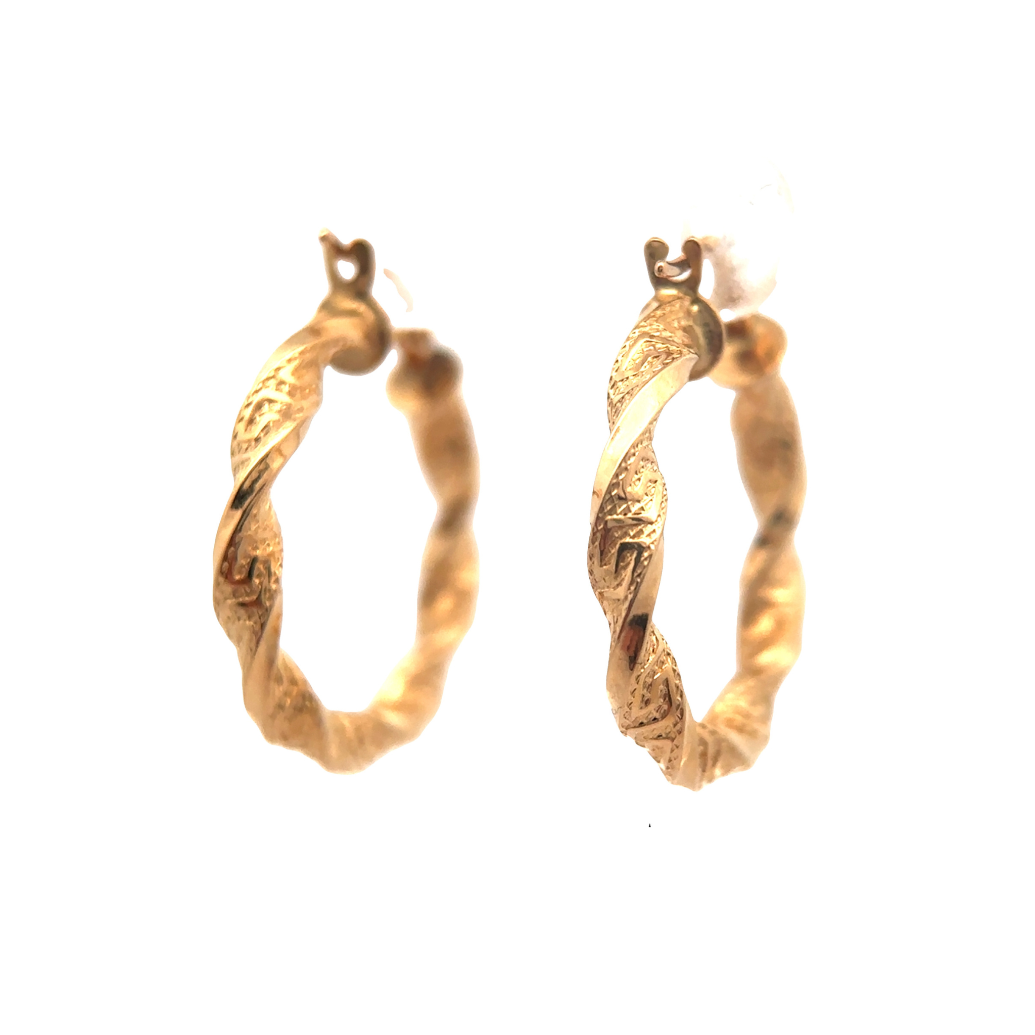 Avara 18 Karat Yellow Gold Loop Earring Twisted Design