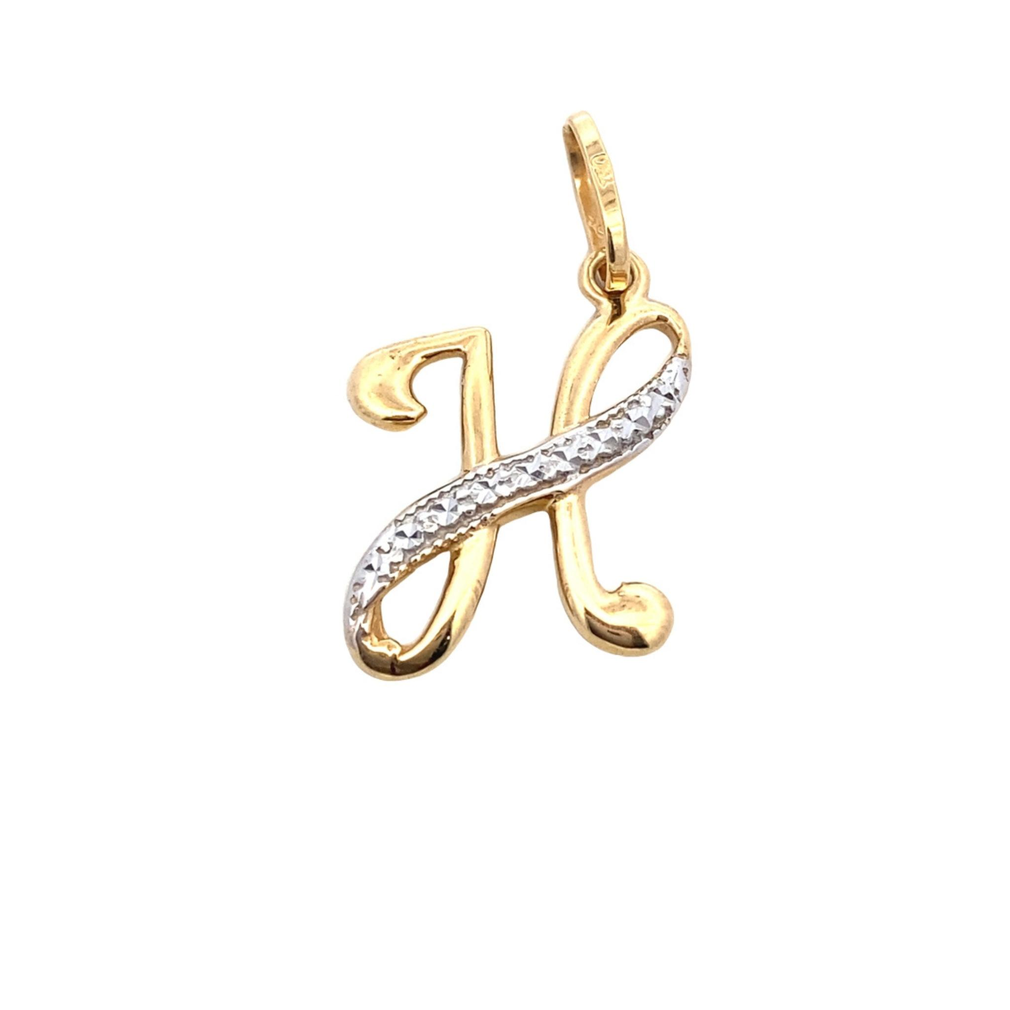 Harmonia 18 Karat 2 Tone Initial Pendant H