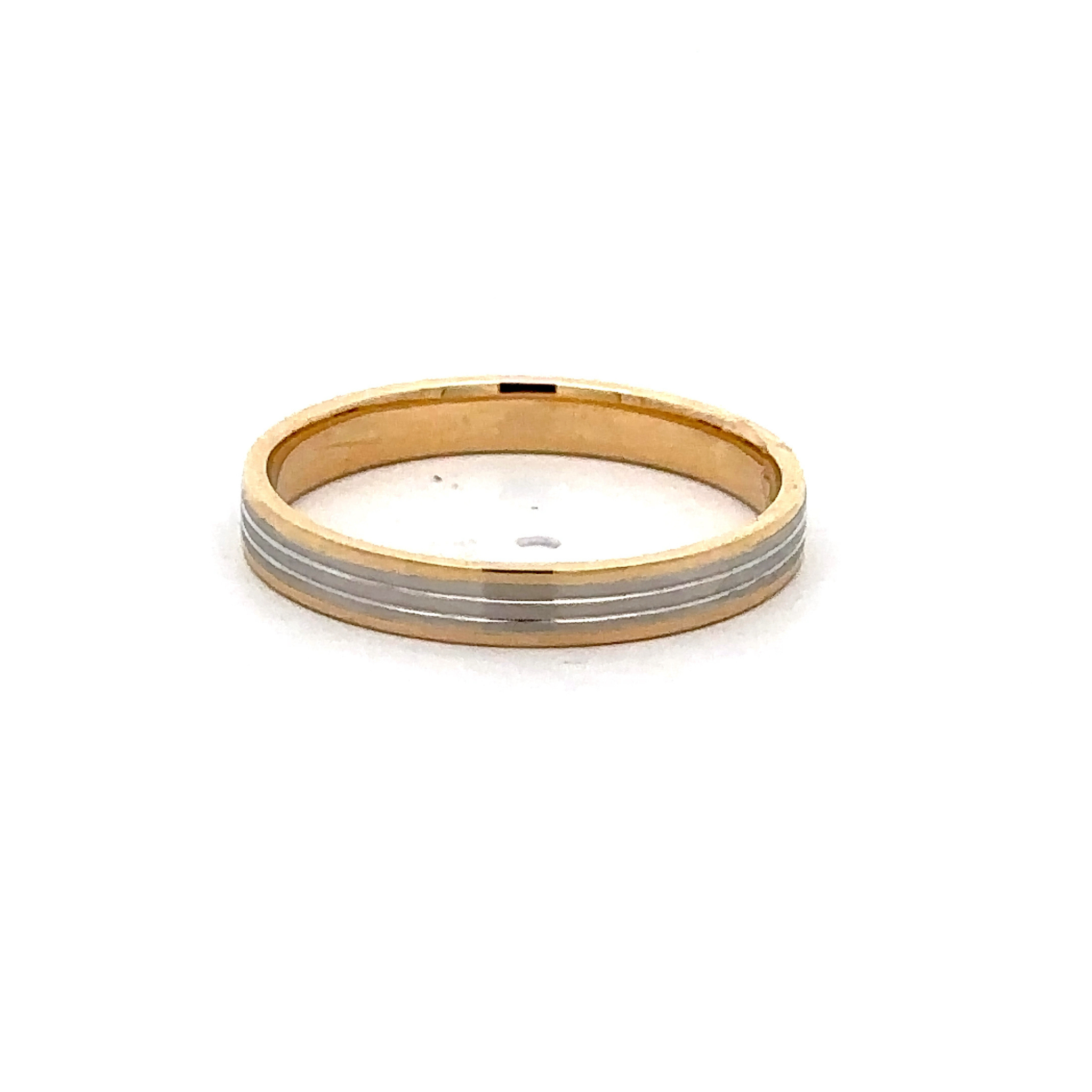 Irida 18 Karat Yellow Gold Platinum With Plain Matt S-7.5