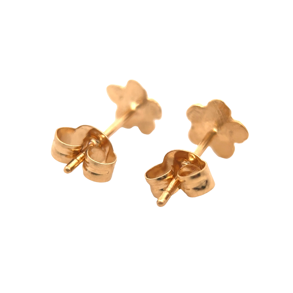 Liora 18 Karat Yellow Gold Stud Earring Flower Design