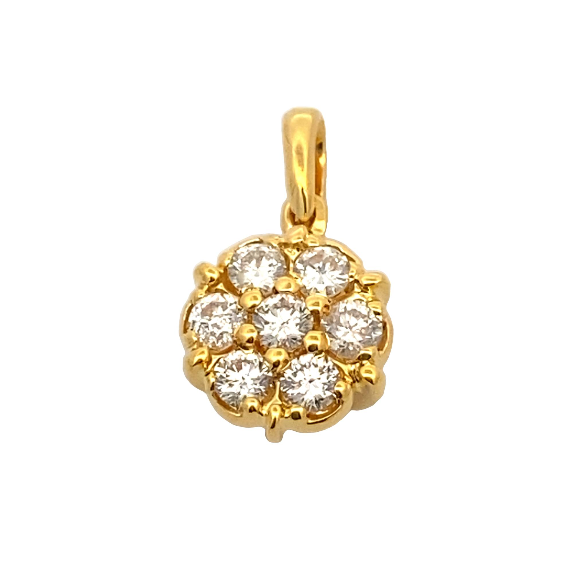 Coralia 14 Karat Yellow Gold Rosa Pendant