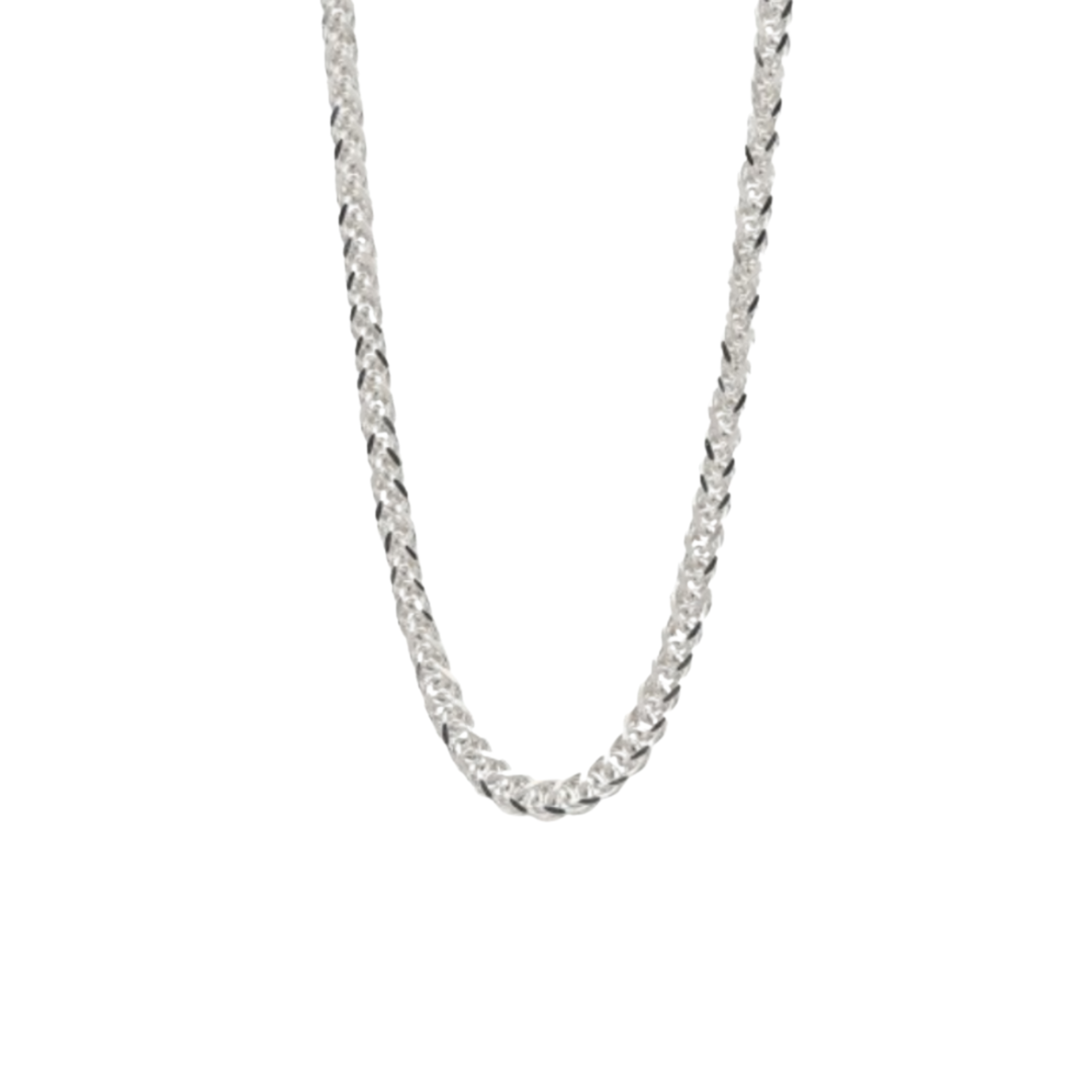 Foxtail Chain White Gold