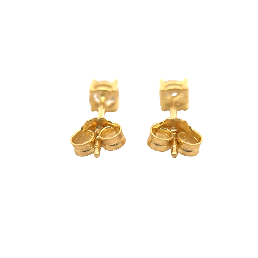 Nymphaia 18 Karat Yellow Gold Stud Earring