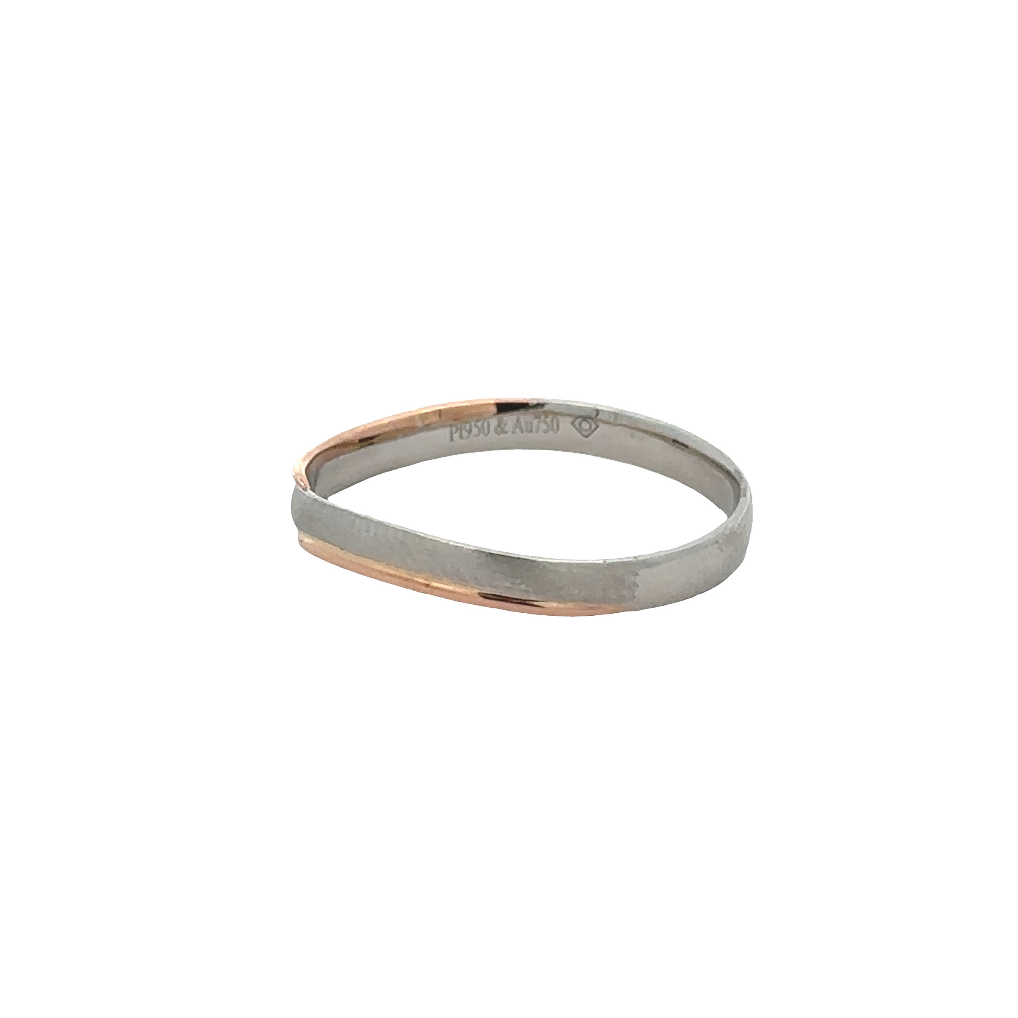 Amaretta 18 Karat 2 Tone With Platinum Wedding Ring Size 8