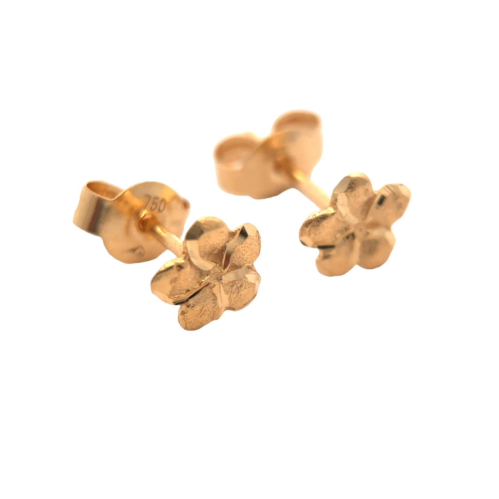 Liora 18 Karat Yellow Gold Stud Earring Flower Design
