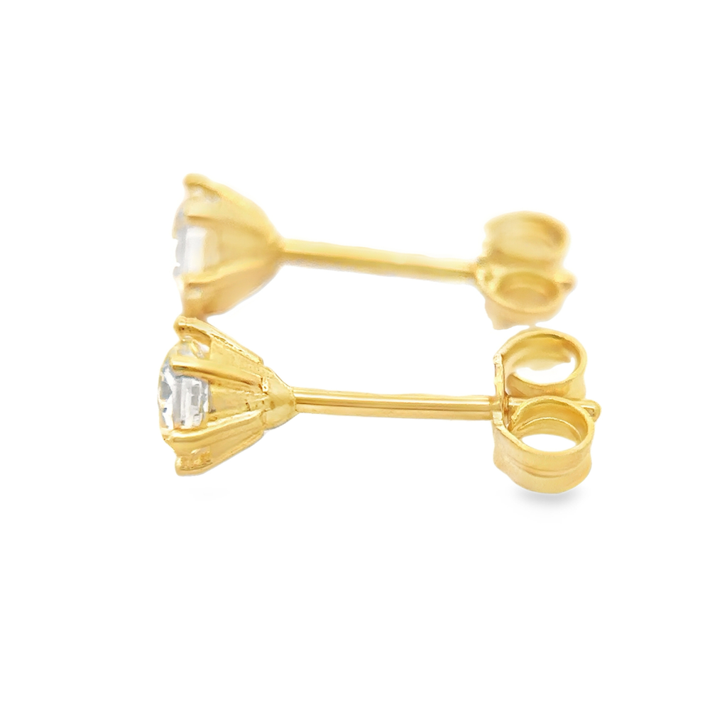 Evadne 18 Karat Yellow Gold Stud Earring