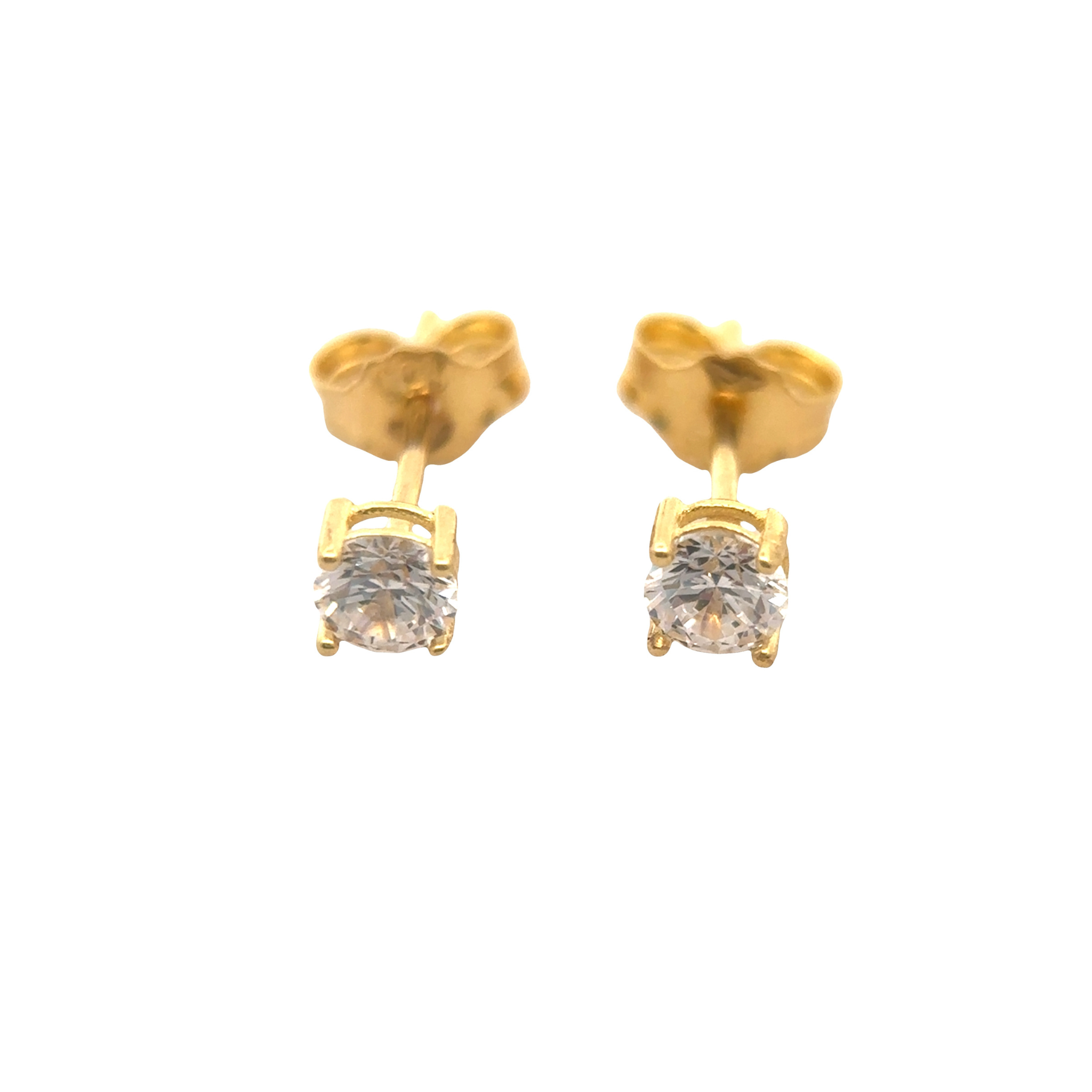 Nymphaia 18 Karat Yellow Gold Stud Earring