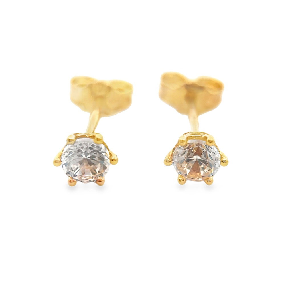 Evadne 18 Karat Yellow Gold Stud Earring