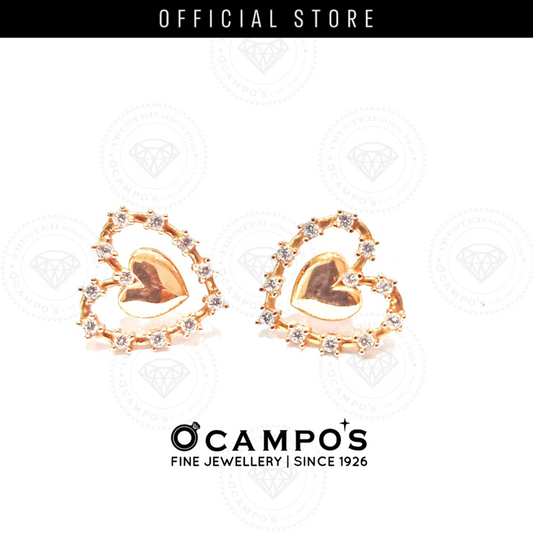 Penelope Heart Stud Earrings