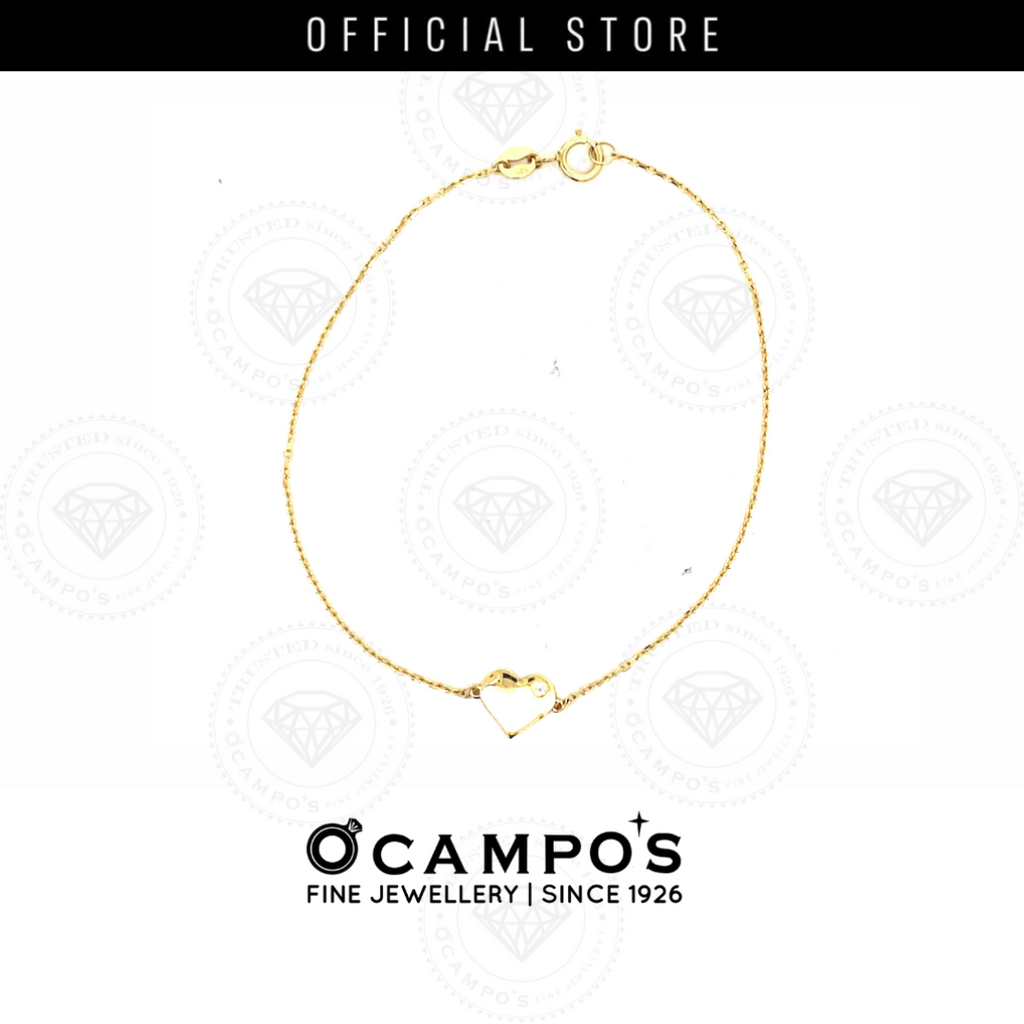 Evie Yellow Gold Heart Bracelet