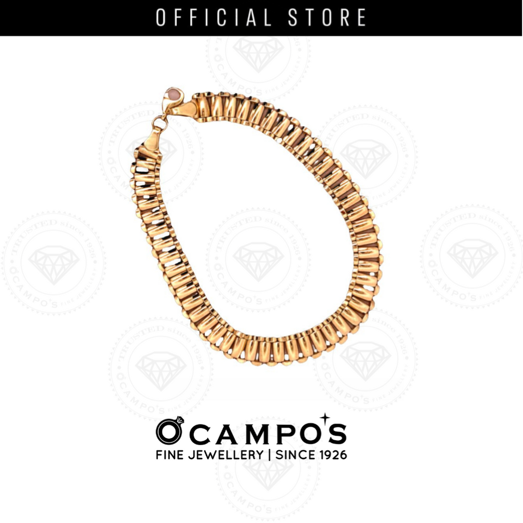 Unisex Watch Strap Design 14K Yellow Gold Bracelet